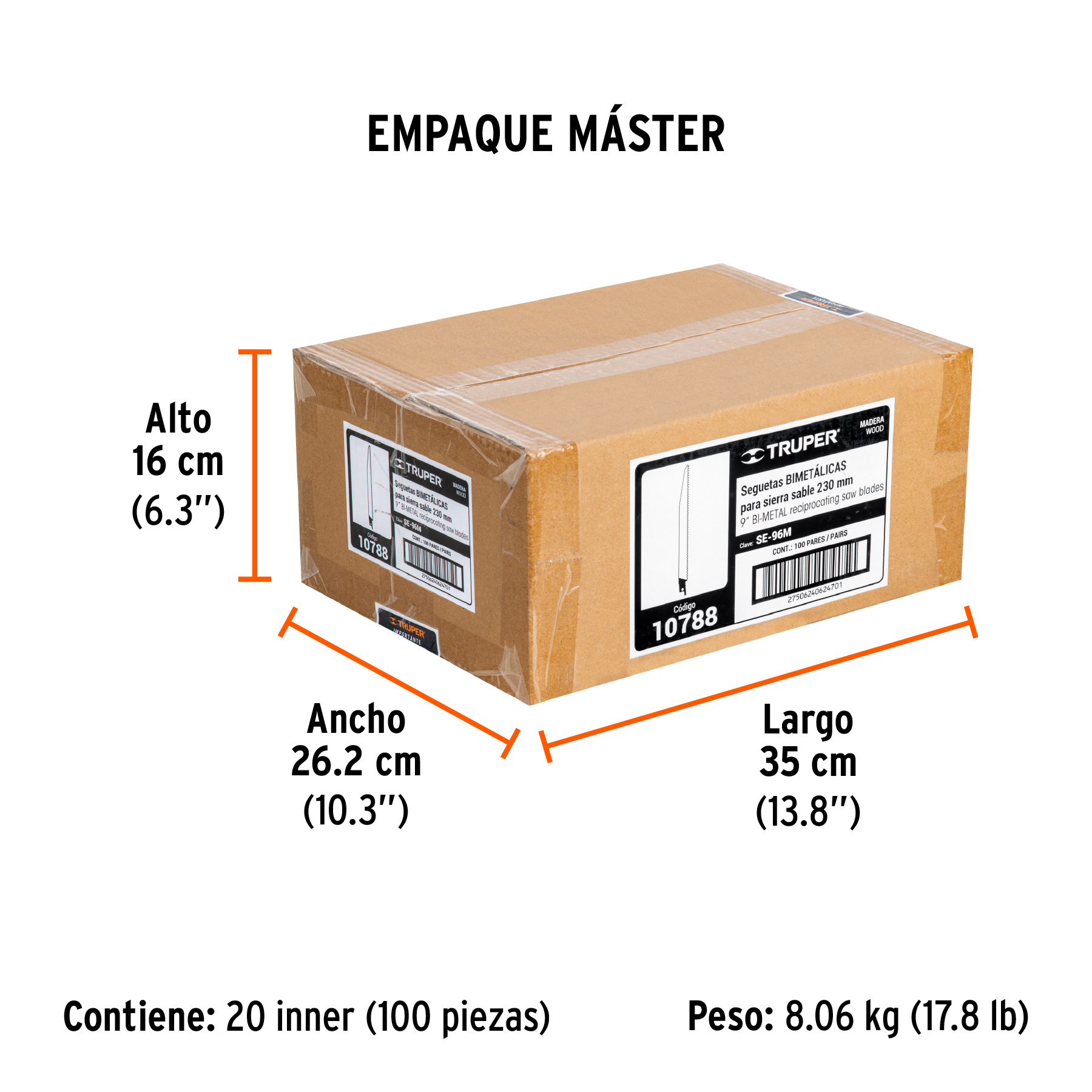 Blíster con 2 seguetas sierra sable 9" 6 DPP para madera TRUPER