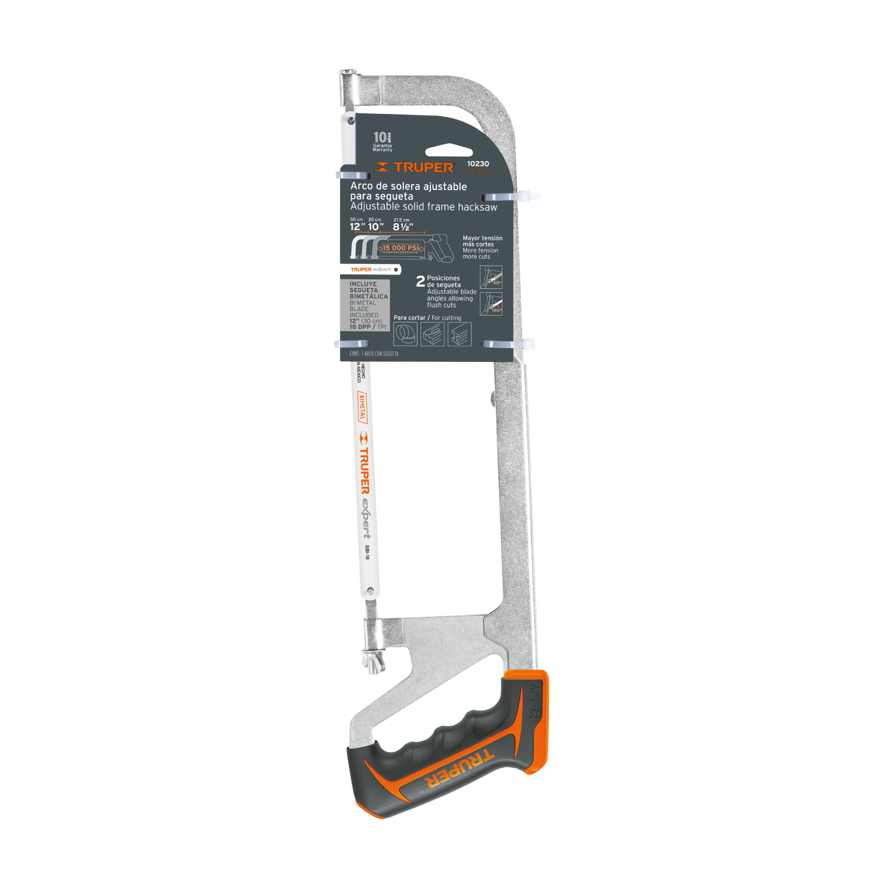 Arco 12" profesional ajustable de solera para segueta TRUPER