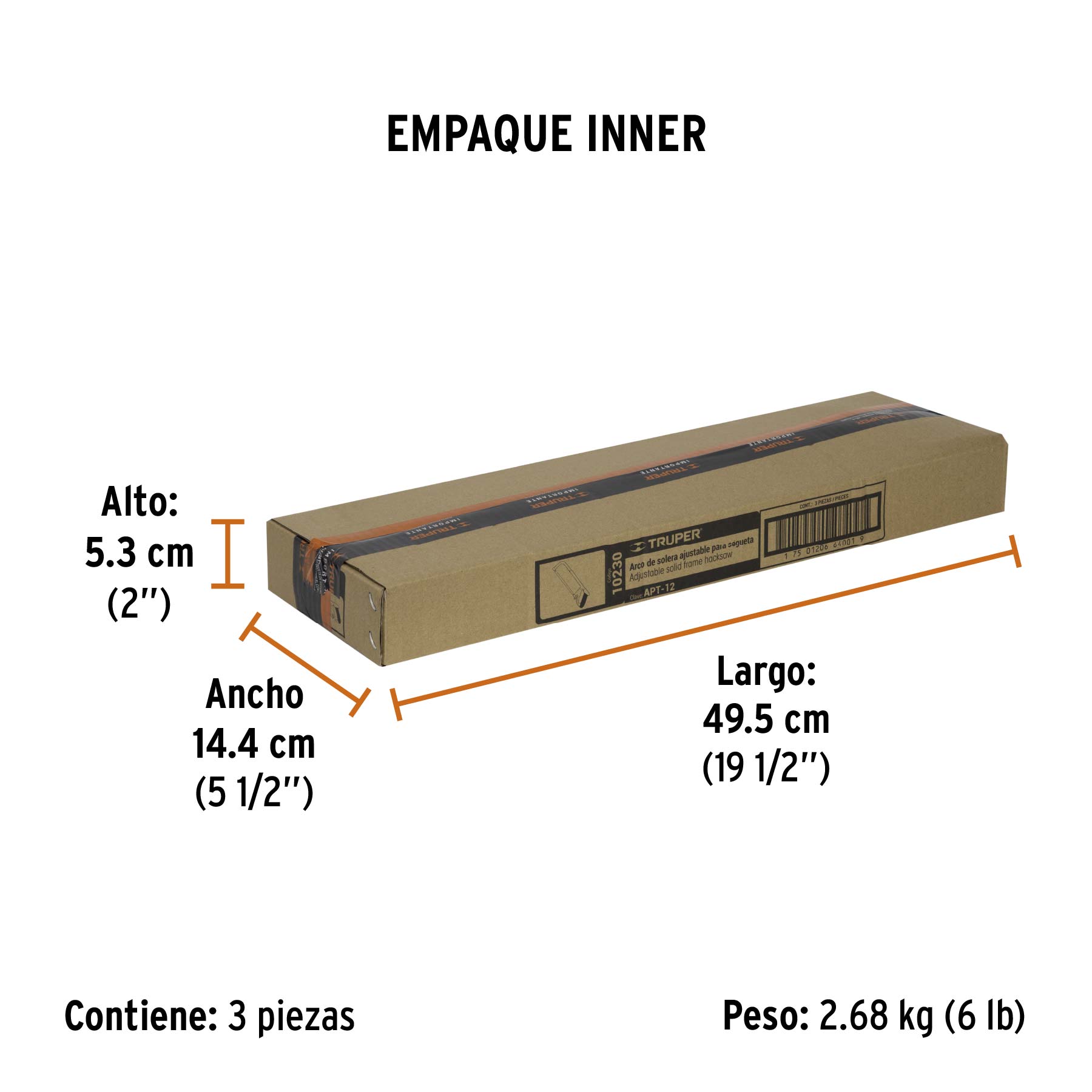 Arco 12" profesional ajustable de solera para segueta TRUPER