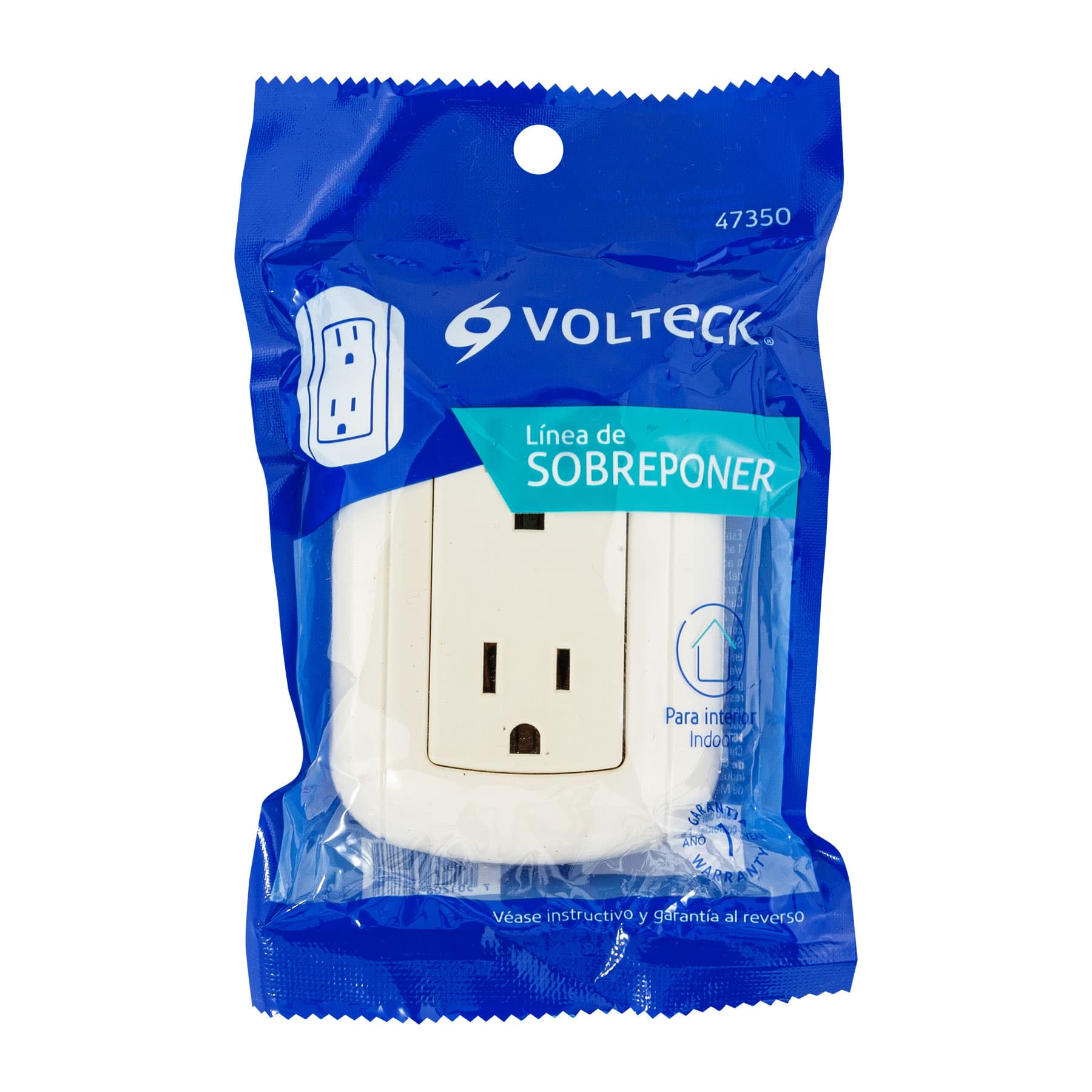 Contacto de sobreponer dúplex 2 polos+ tierra, ABS, VOLTECK TRUPER