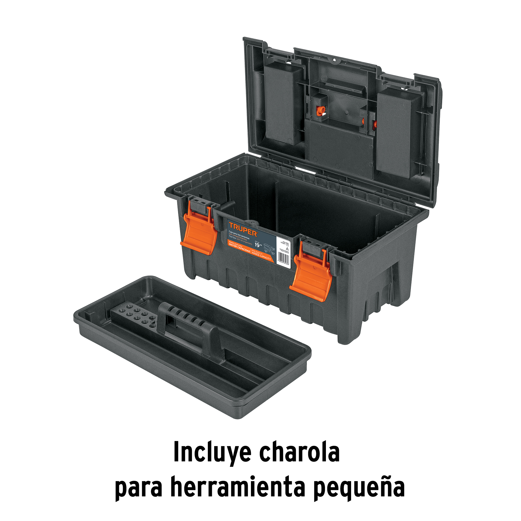 Caja para herramienta de 19" con compartimentos, TRUPER TRUPER