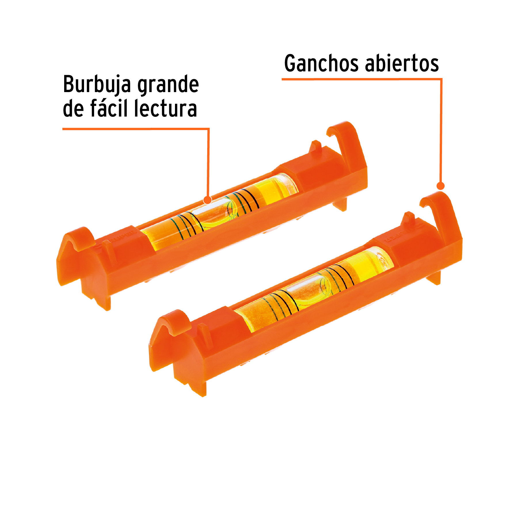 Blíster con 2 niveles de hilo burbuja grande fácil lectura TRUPER