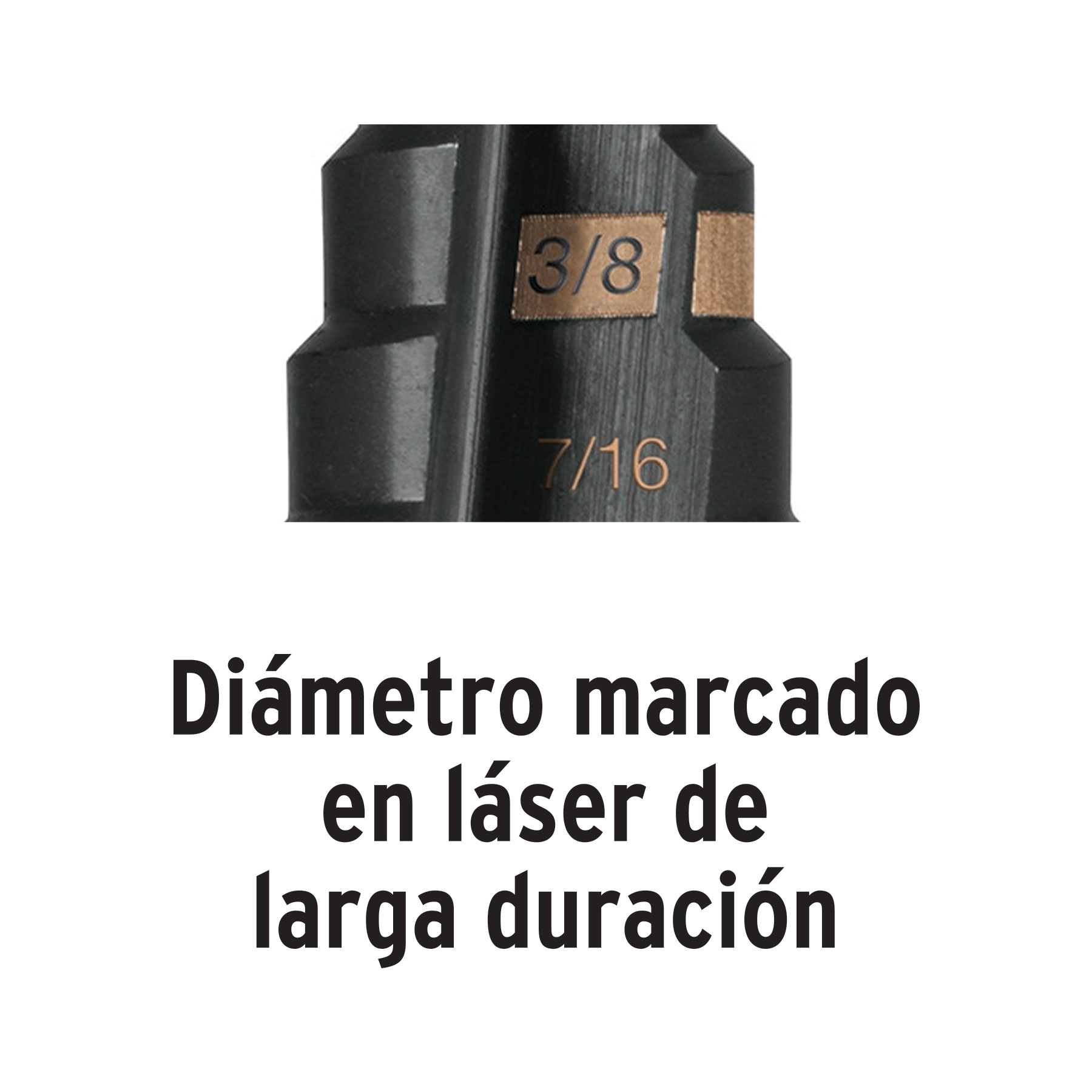 Broca escalonada óxido negro 9 escalones 1/4" a 3/4", TRUPER TRUPER