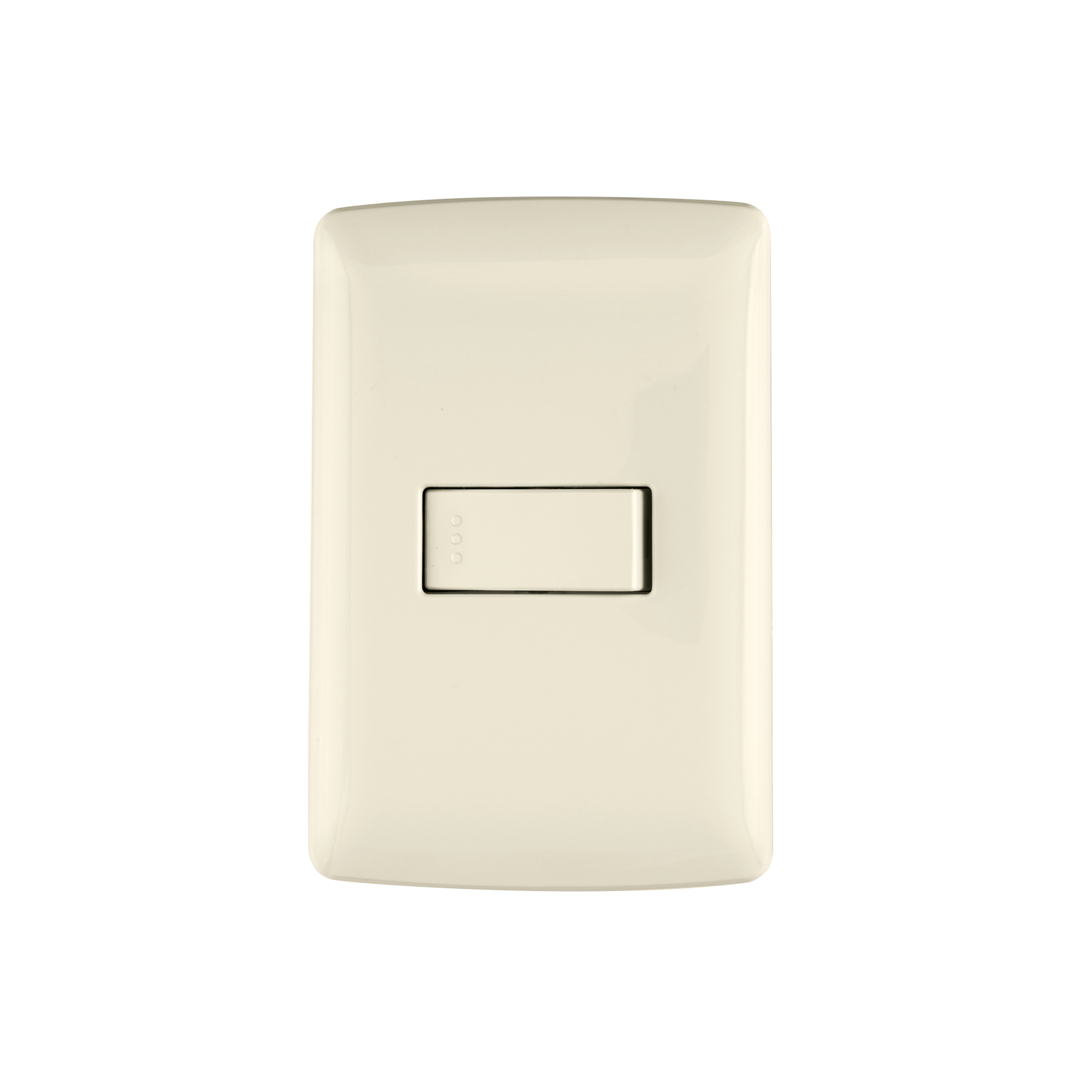 Placa armada 1 interruptor sencillo, marfil, línea Italiana TRUPER