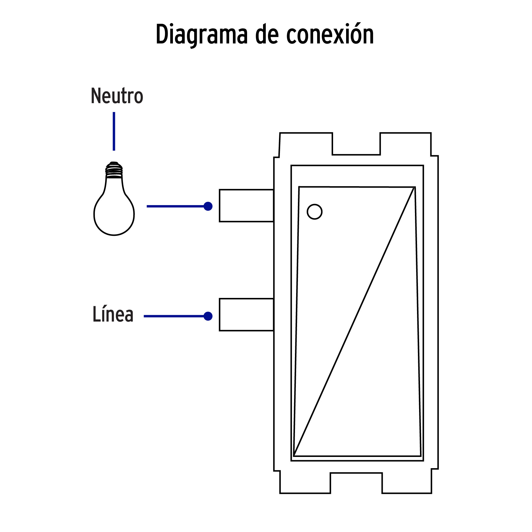 Placa armada 1 interruptor sencillo, marfil, línea Italiana TRUPER