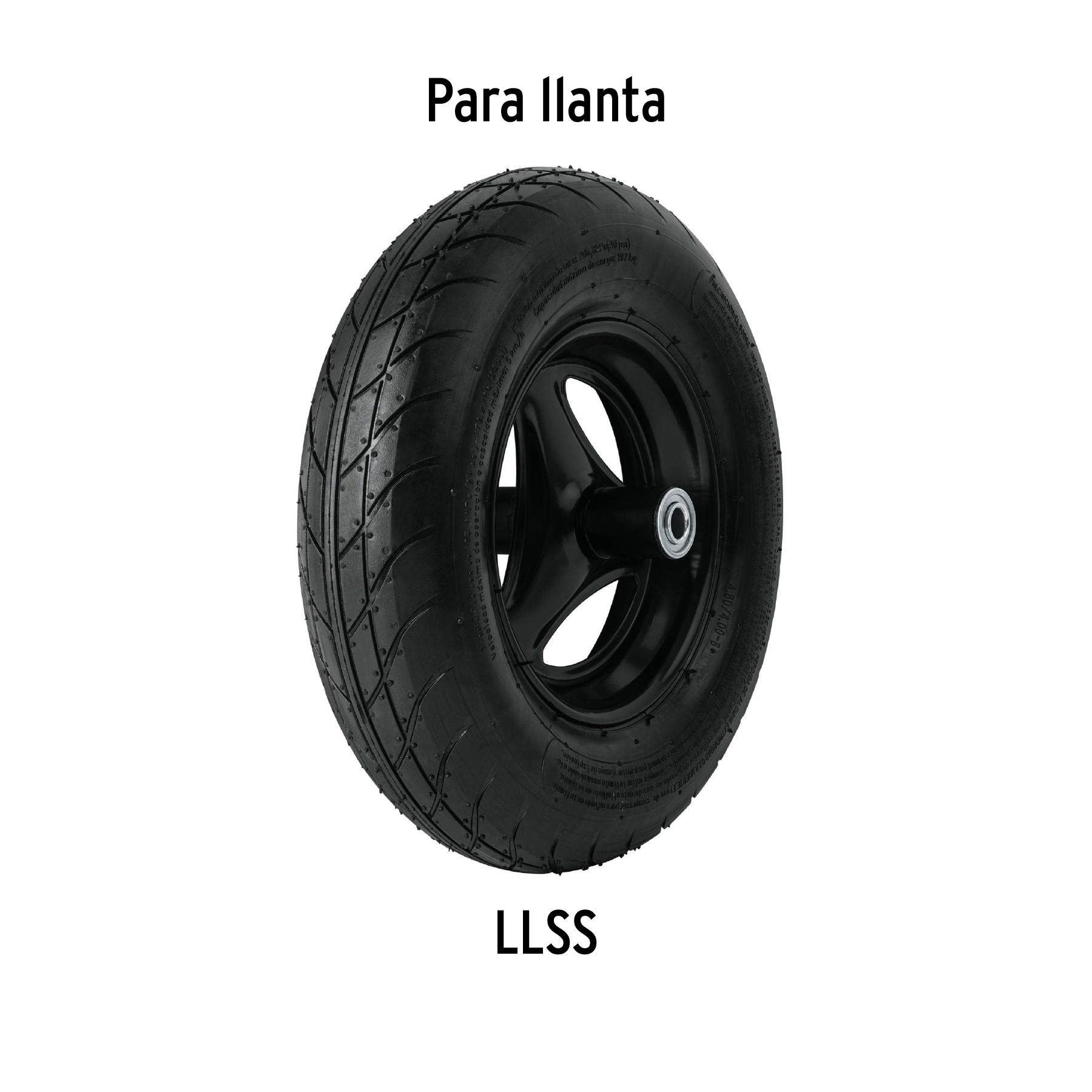 Llanta neumática rodada lisa 16", sin cámara, TRUPER TRUPER