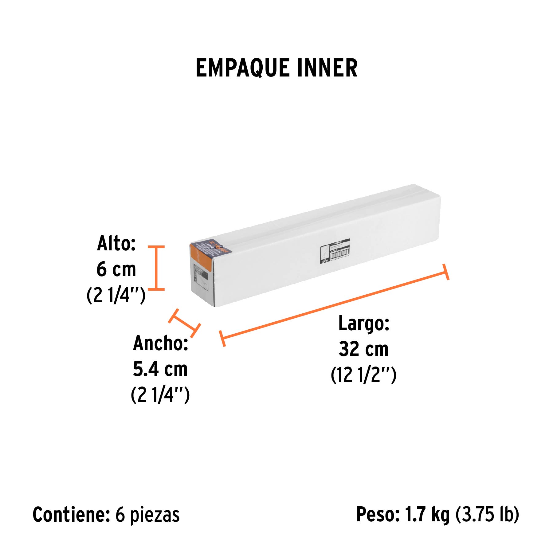 Cincel plano grueso SDS Plus 1-1/2" x 10", TRUPER TRUPER