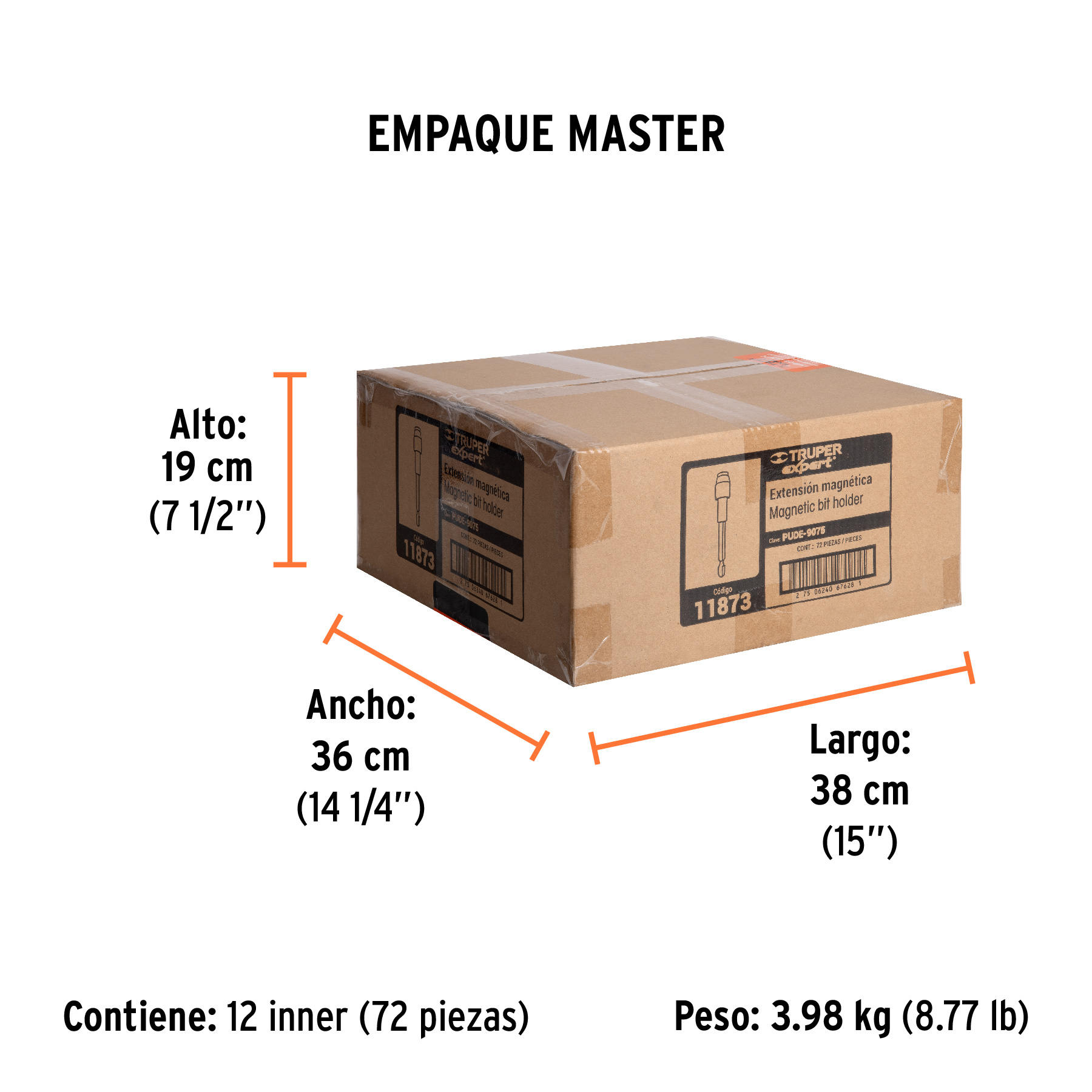 Extensión magnética 3', para puntas, cambio rápido, EXPERT TRUPER