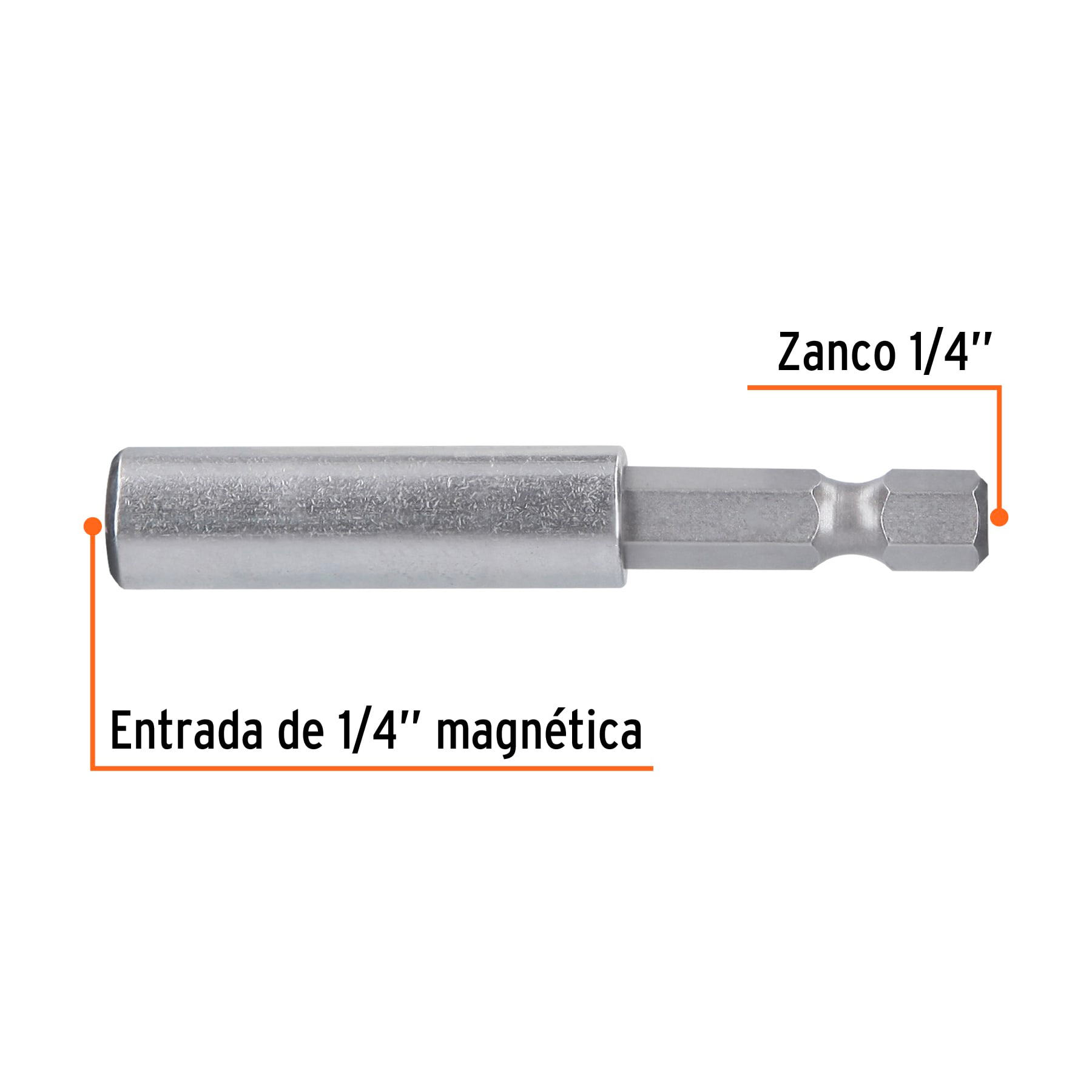 Estuche con 5 extensiones de 60 mm, magnéticas, EXPERT TRUPER