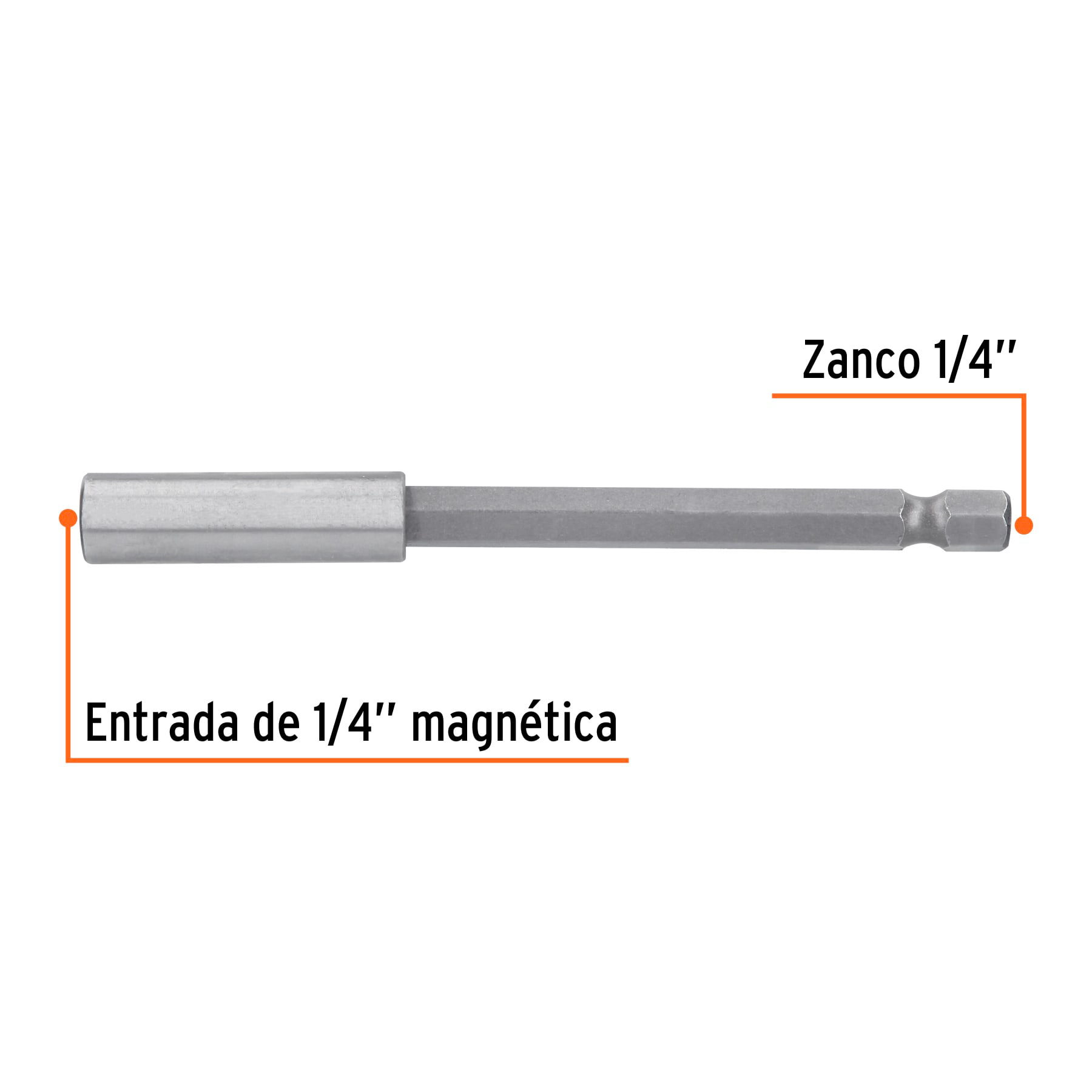 Estuche con 5 extensiones de 100 mm, magnéticas, EXPERT TRUPER