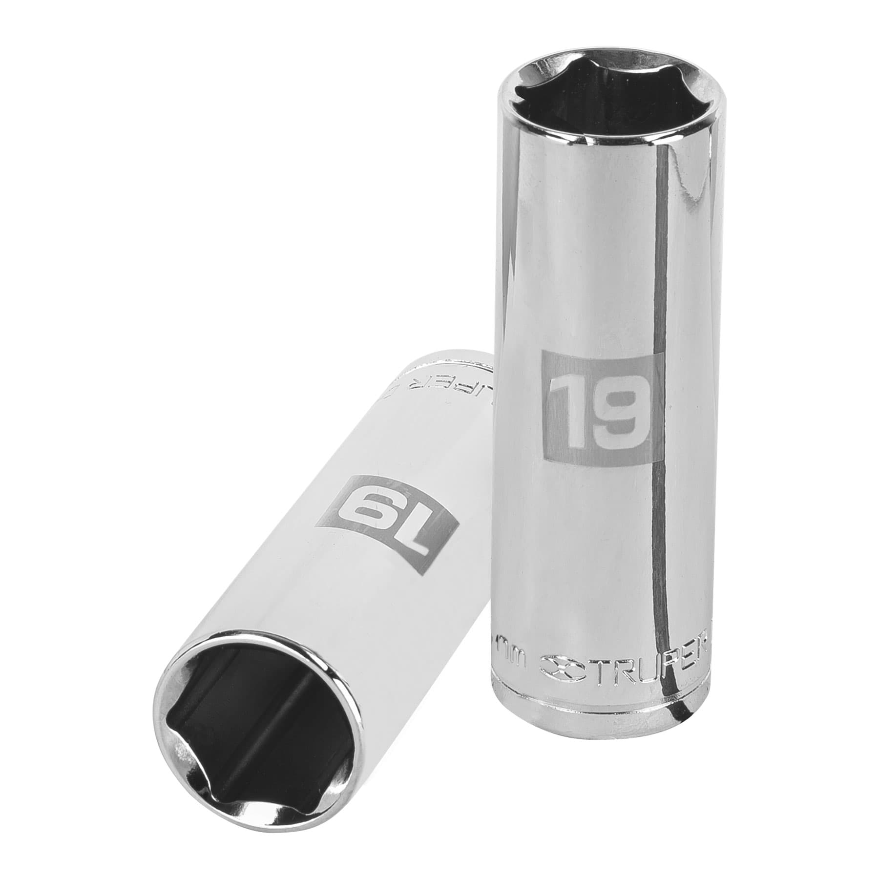 Dado largo de 19 mm, 6 puntas, cuadro 1/2", TRUPER TRUPER