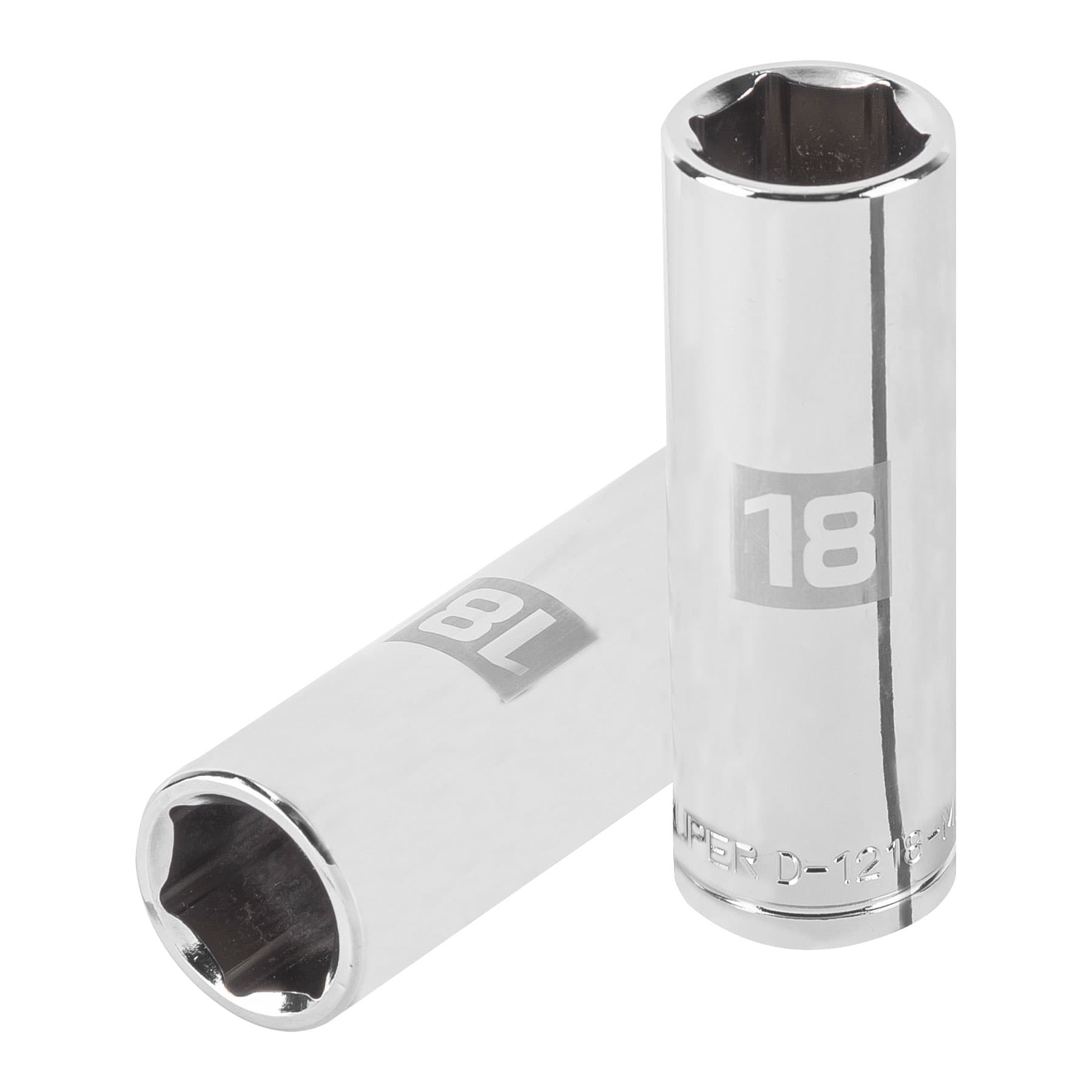 Dado largo de 18 mm, 6 puntas, cuadro 1/2", TRUPER TRUPER