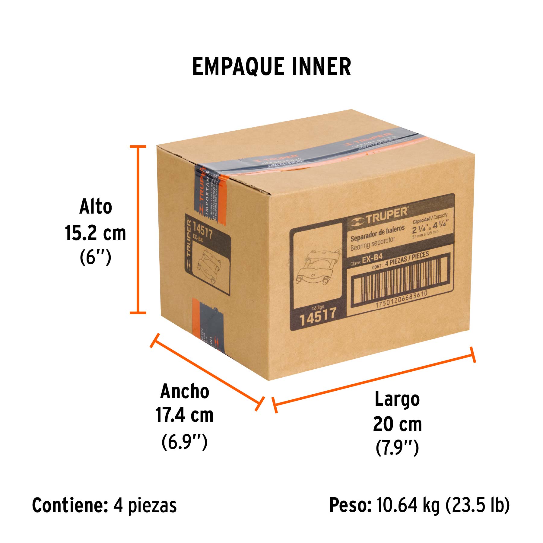 Extractor de baleros de 57 a 108 mm, TRUPER TRUPER