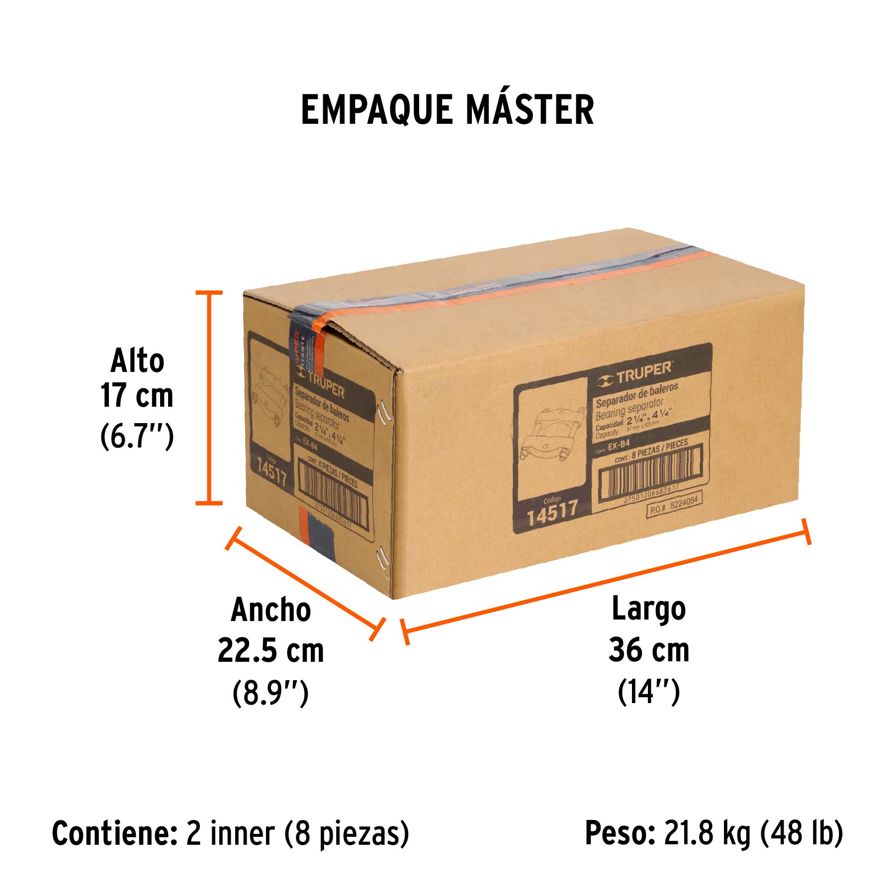 Extractor de baleros de 57 a 108 mm, TRUPER TRUPER