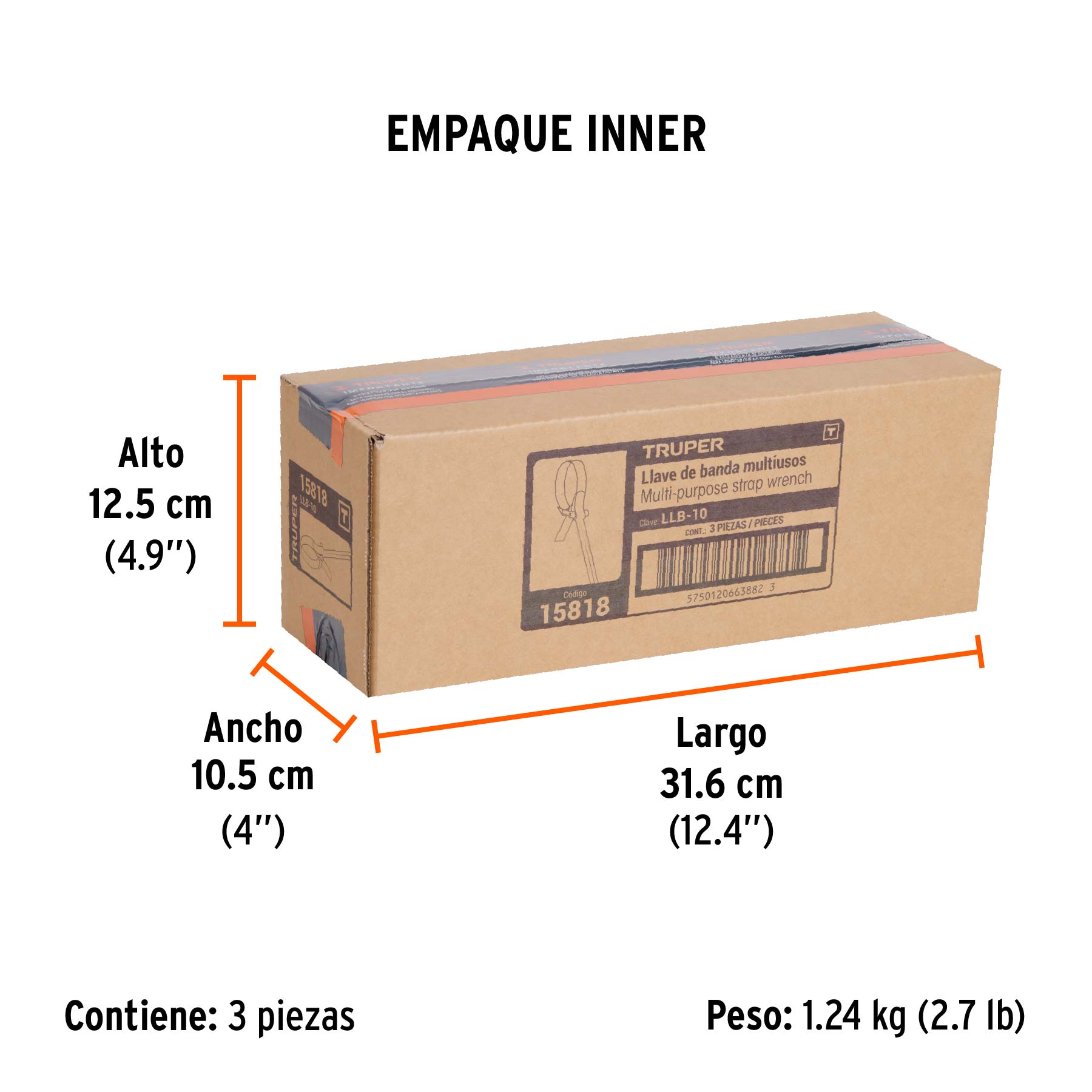 Llave de banda de hule 1-1/2" a 6-1/2" para filtro de aceite TRUPER