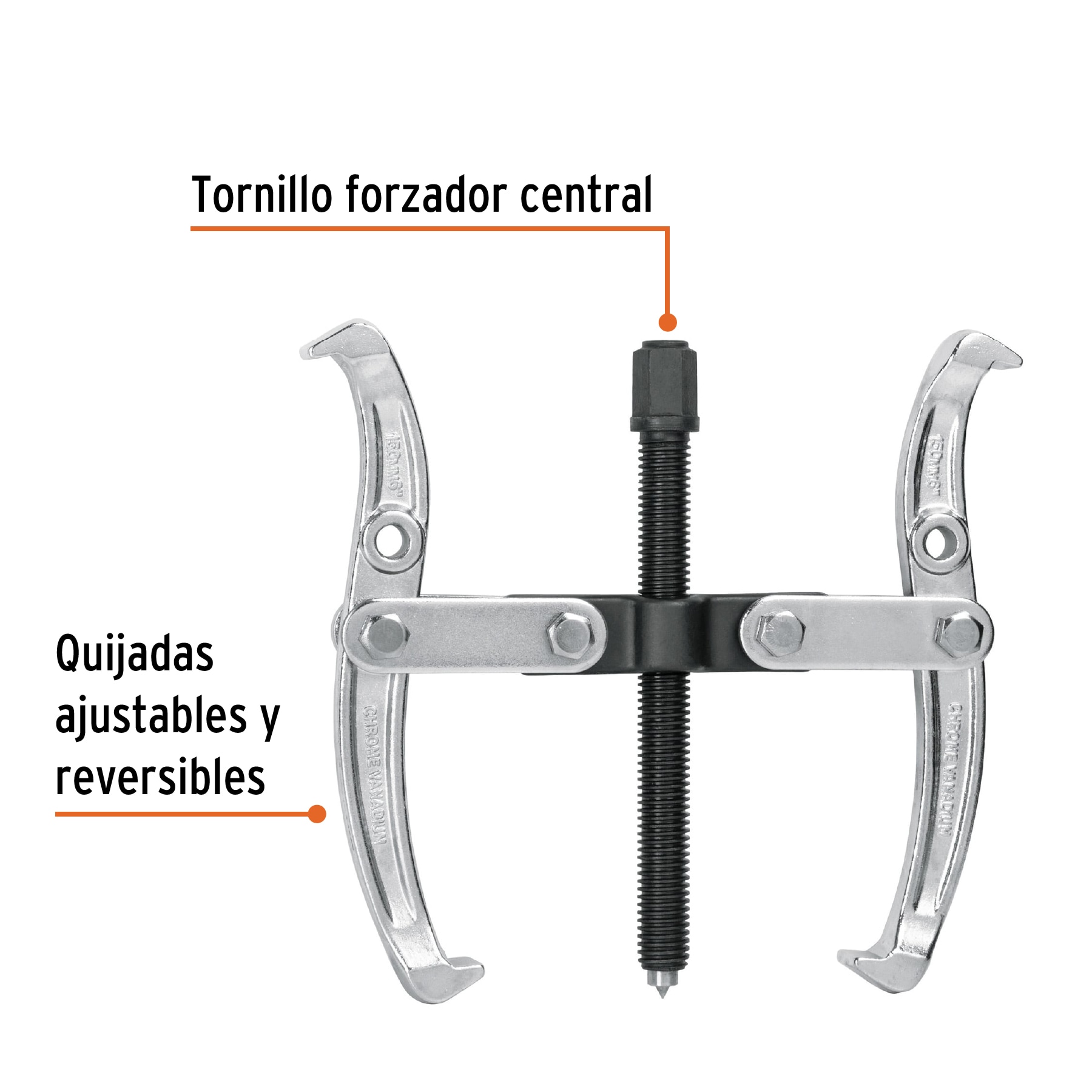 Extractor de poleas, 2 quijadas, 10", TRUPER TRUPER