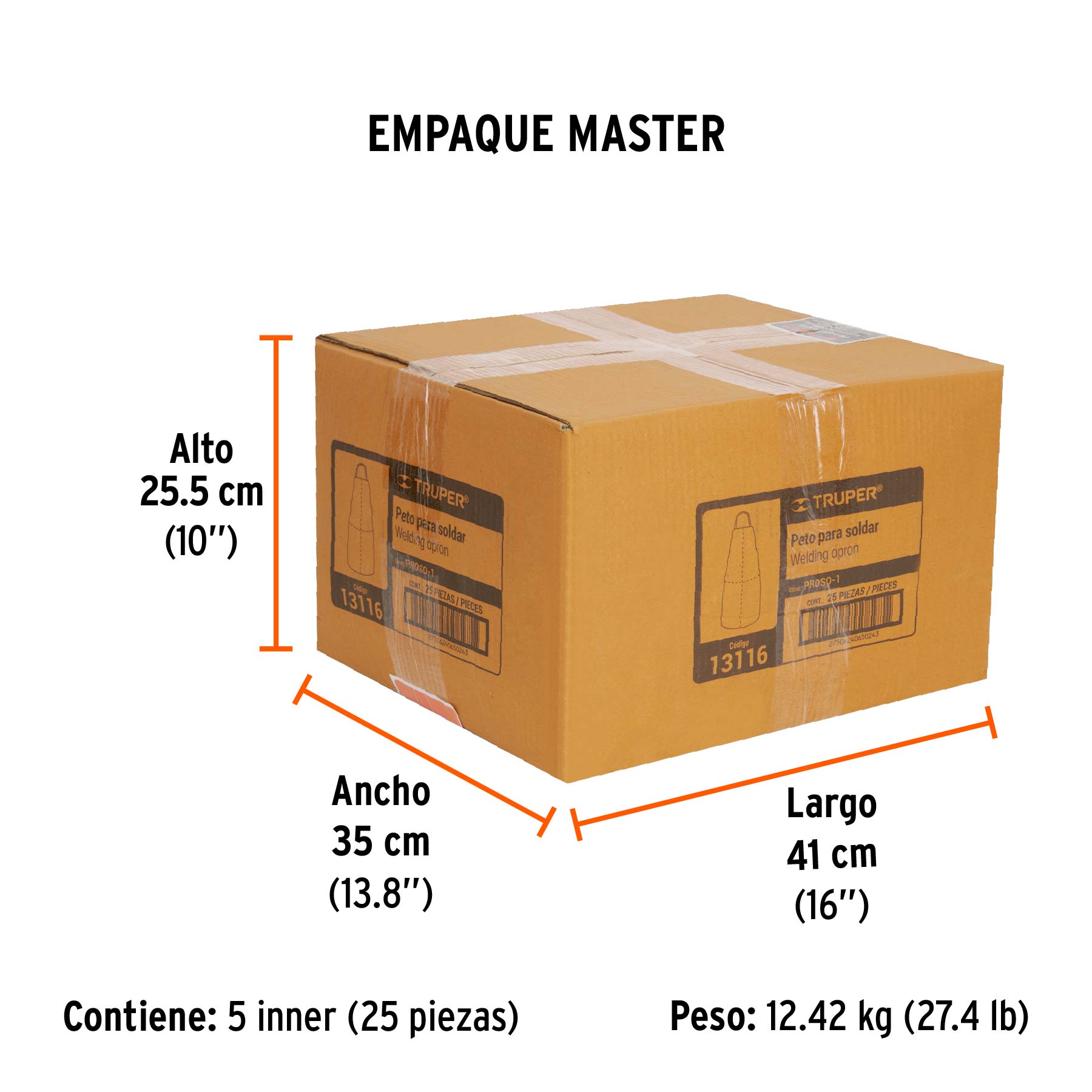 Protección para soldar, peto de carnaza, TRUPER TRUPER