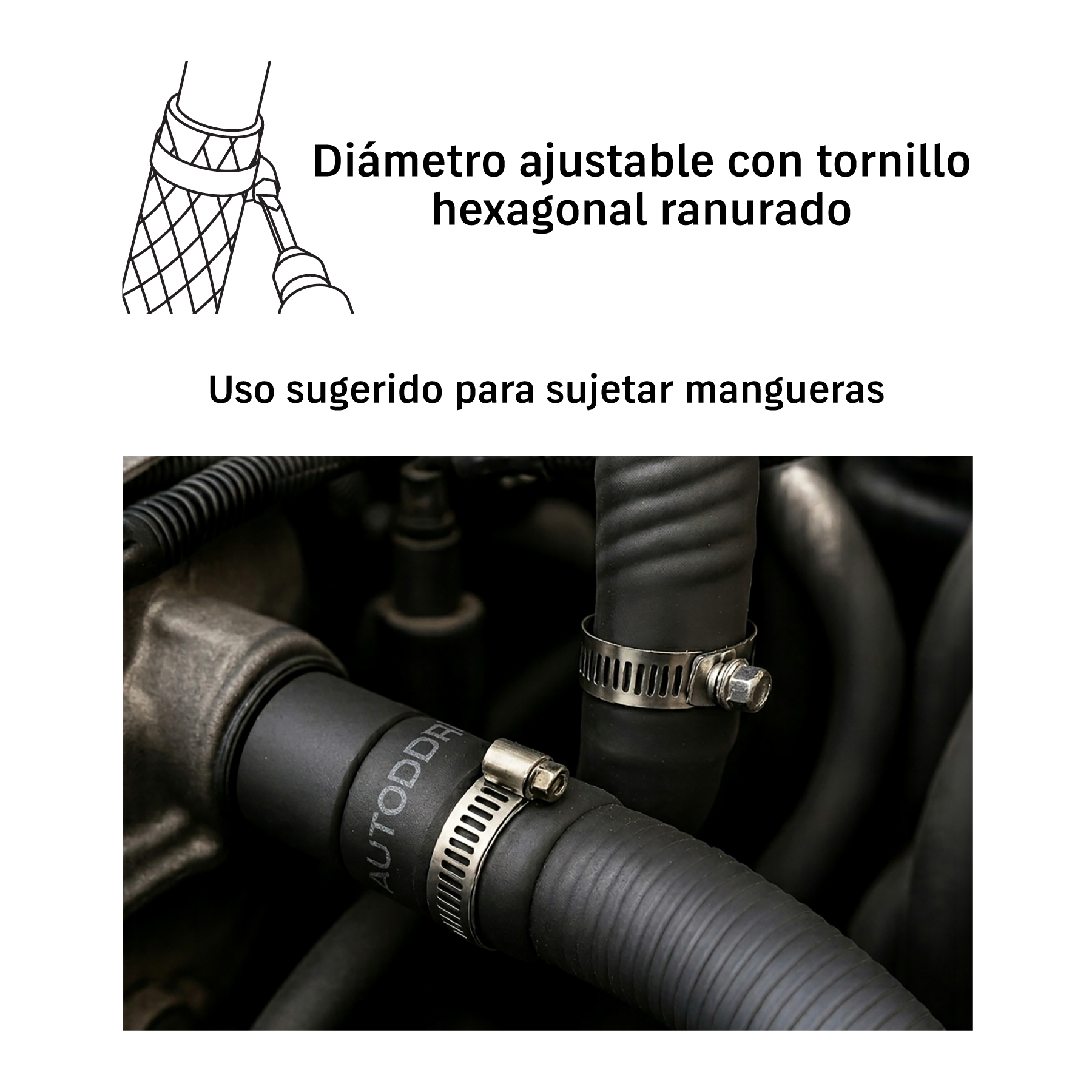 Bolsa con 10 abrazaderas sin fin #12, 5/8 - 1-1/4", FIERO TRUPER