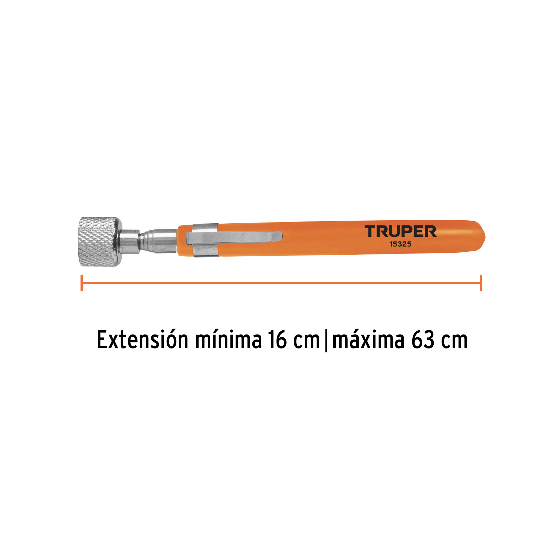 Imán extensible de acero inoxidable, 3.6 kg, TRUPER TRUPER