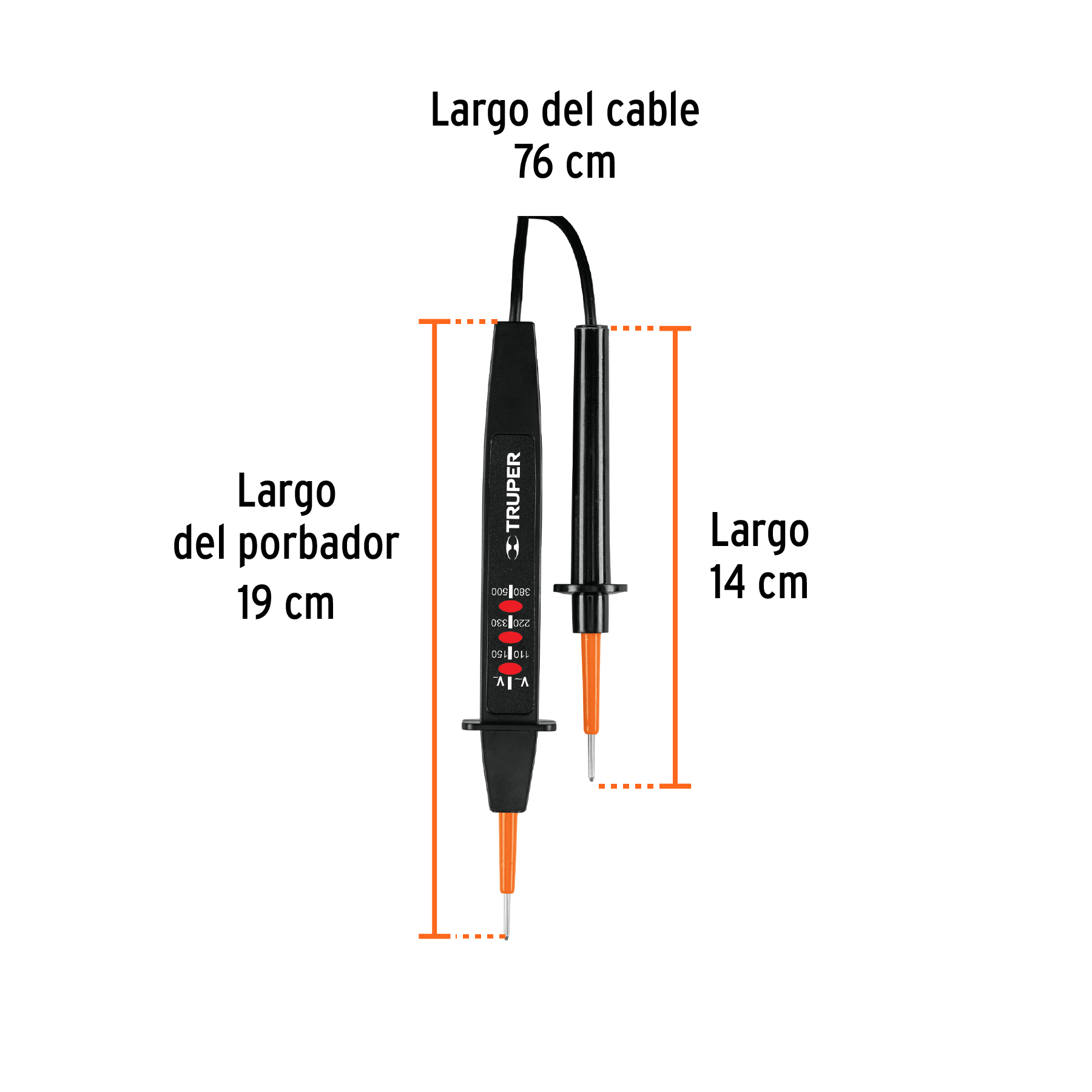Probador de tensión C.A. / C.C., TRUPER TRUPER