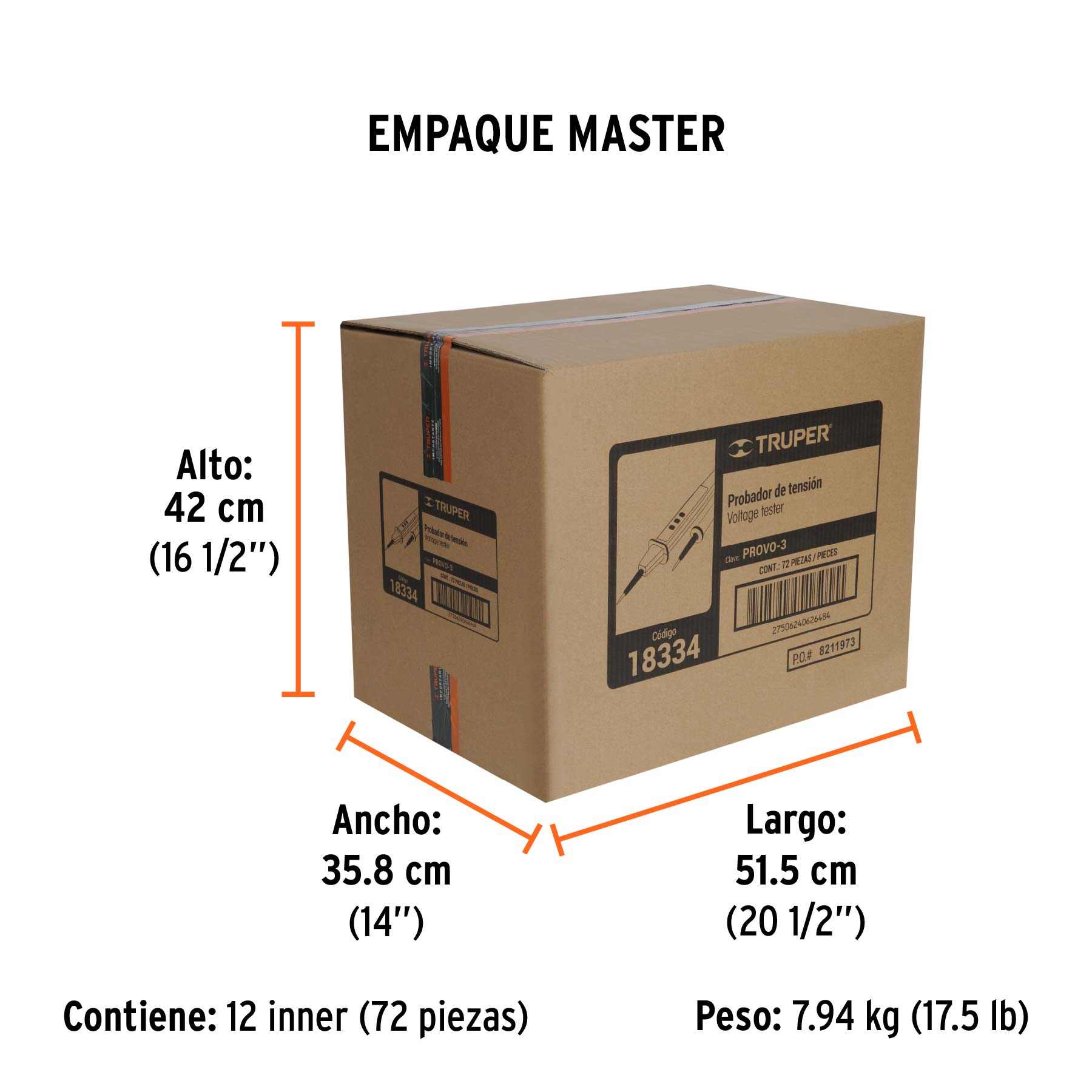 Probador de tensión C.A. / C.C., TRUPER TRUPER