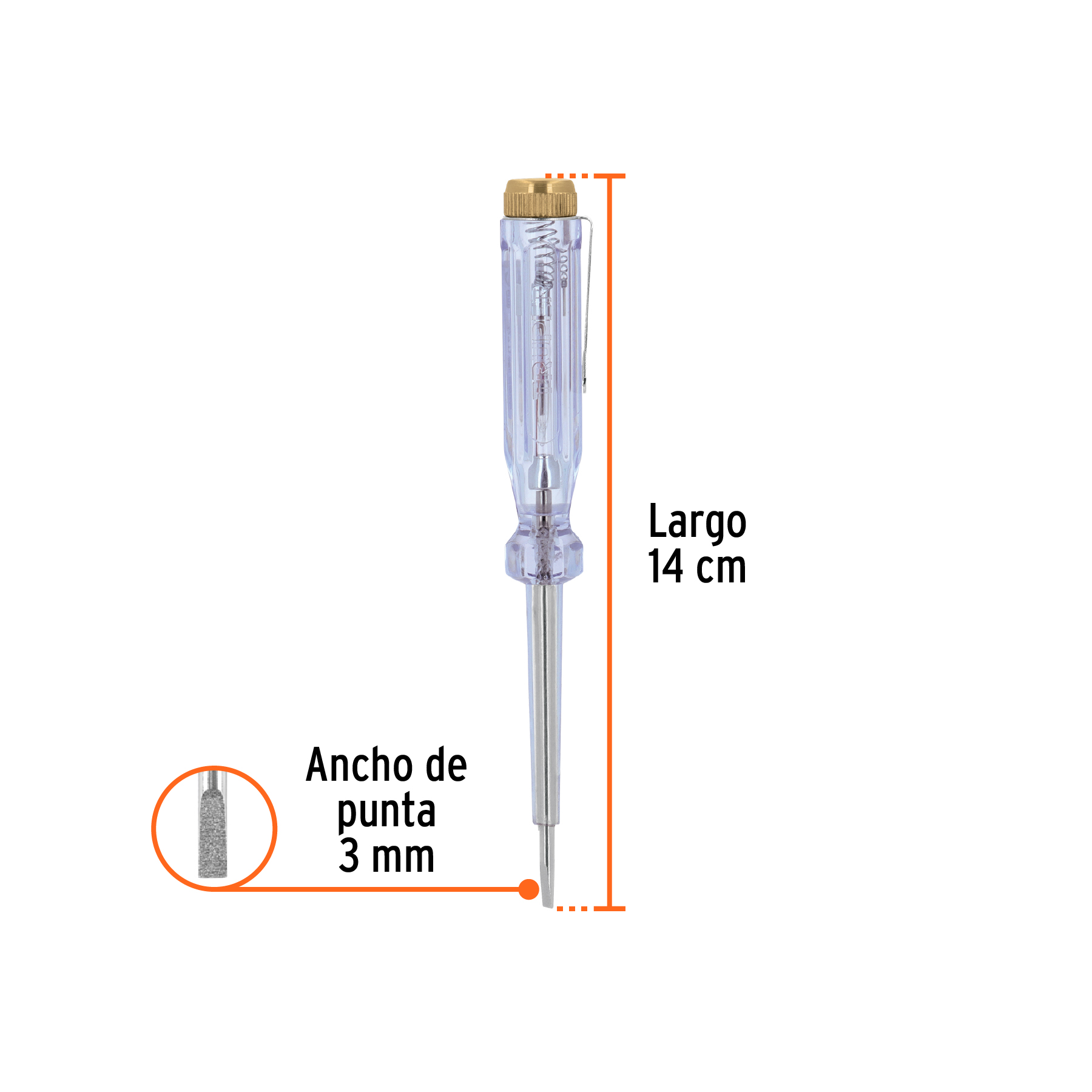 Probador de circuitos de corriente alterna 14 cm, TRUPER TRUPER
