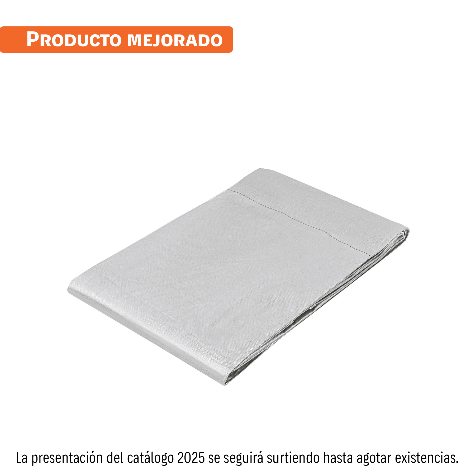 Lona de polietileno reforzada 3 x 5 m, gris, 180g/m2, TRUPER TRUPER