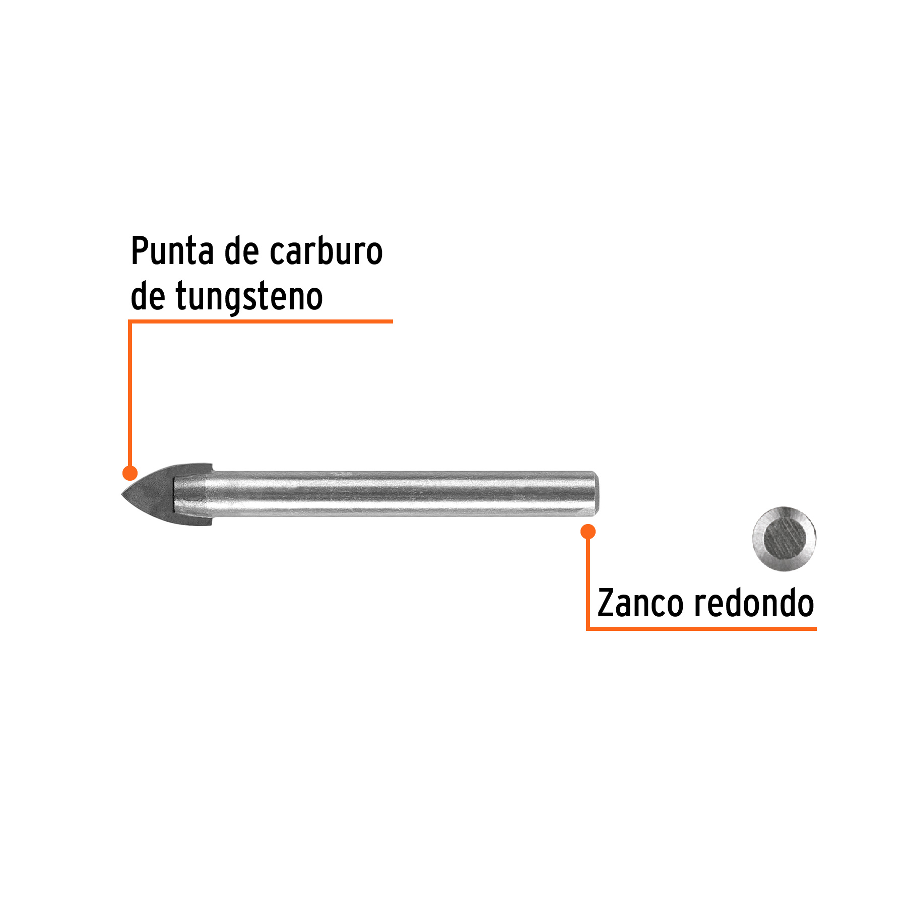 Broca para vidrio y azulejo de 1/2", TRUPER TRUPER