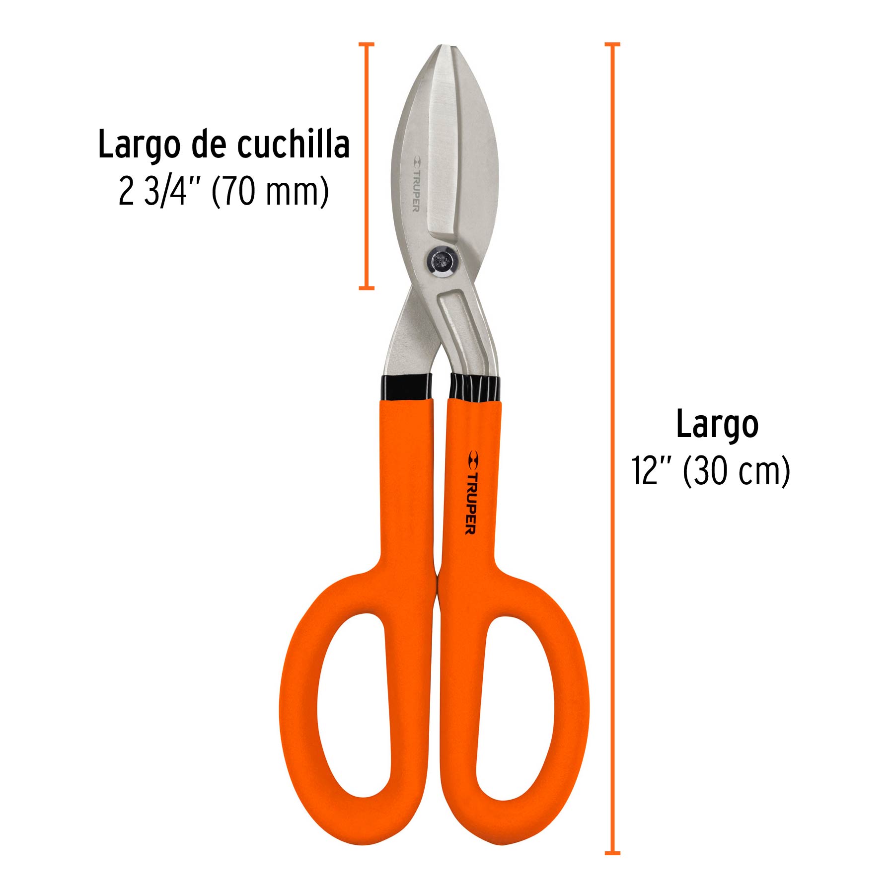 Tijera para hojalatero 12", TRUPER TRUPER