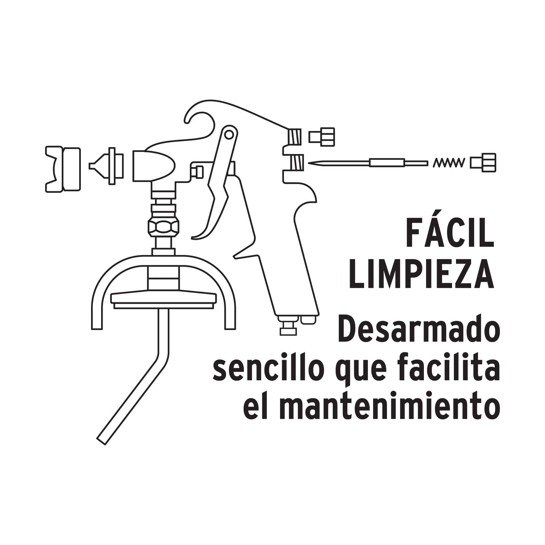 Pistola p/pintar succión HVLP vaso aluminio, 1.4 mm, TRUPER TRUPER