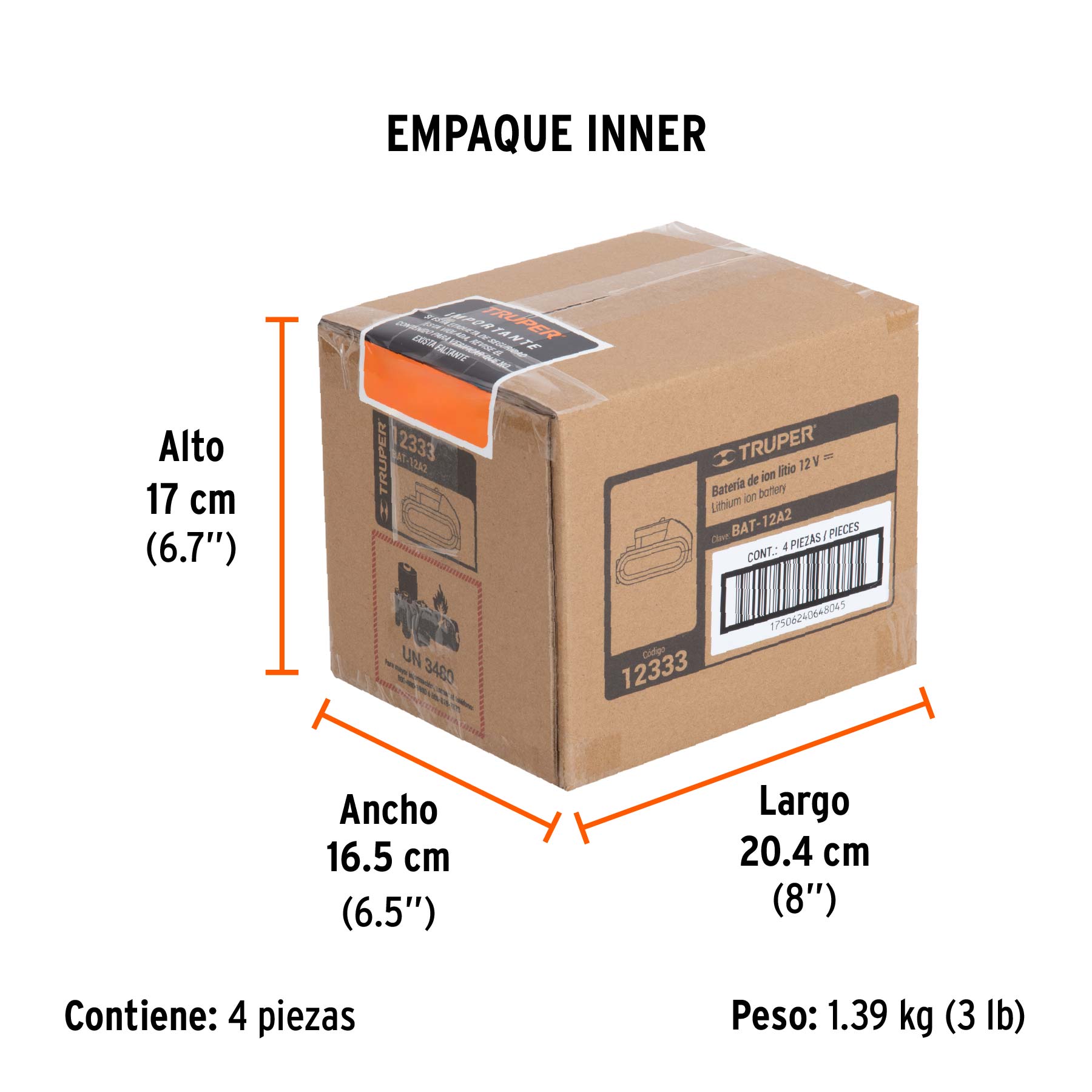 Batería ion litio, 12V, para ROTI-20A y TALI-12A2 TRUPER