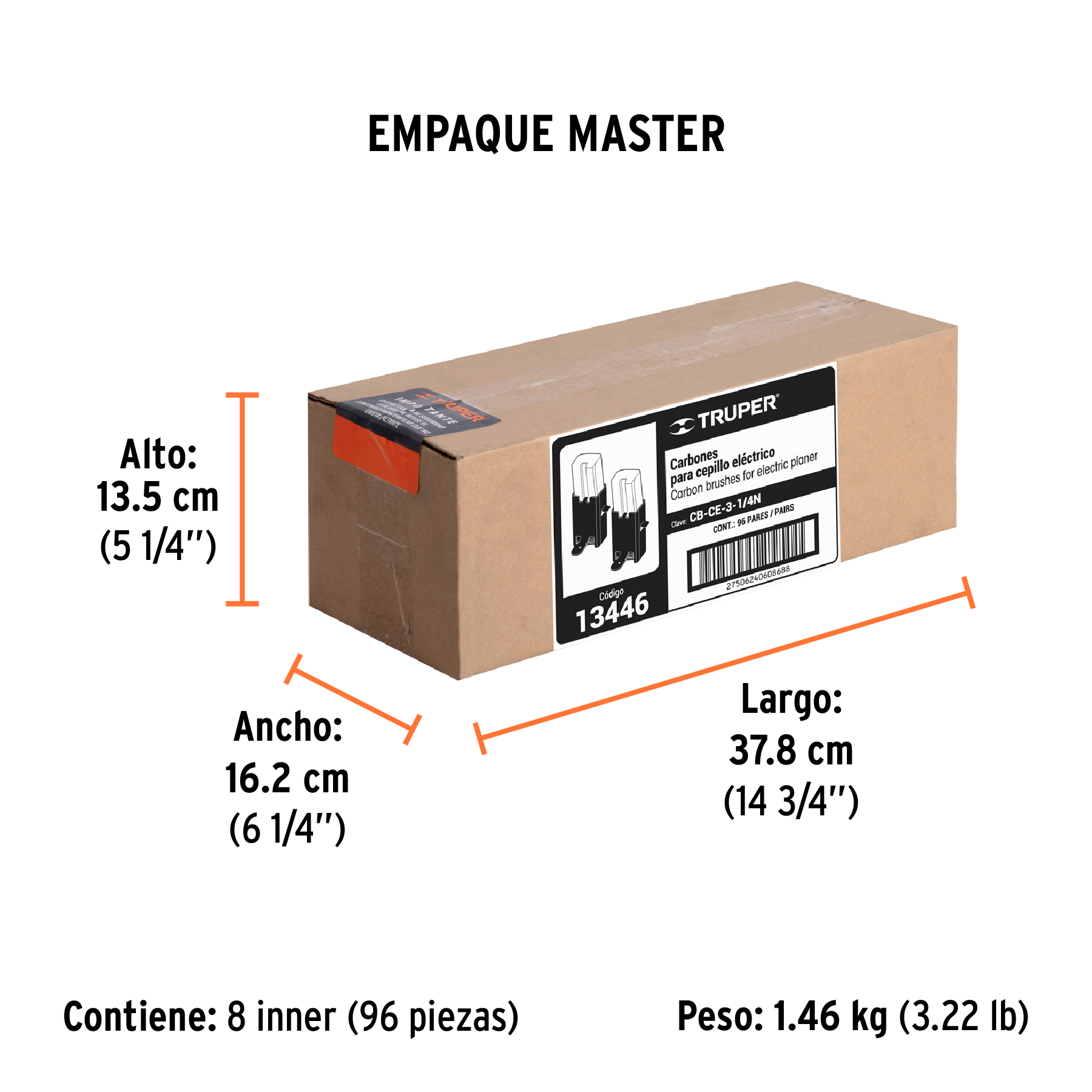 Bolsa con 2 carbones de repuesto para CEPEL-3-1/4N, TRUPER TRUPER