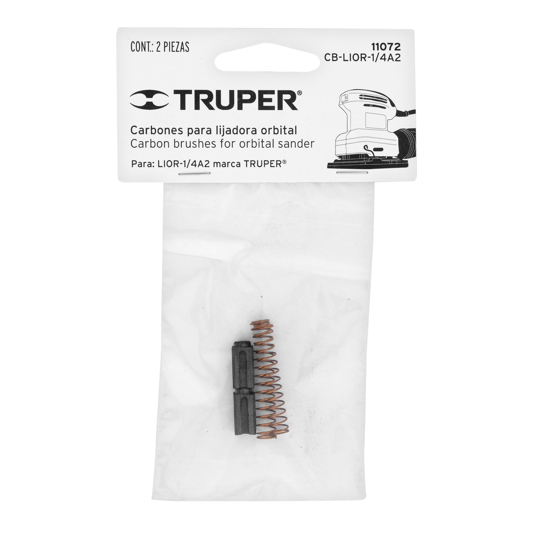Bolsa con 2 carbones de repuesto para LIOR-1/4A2, TRUPER TRUPER