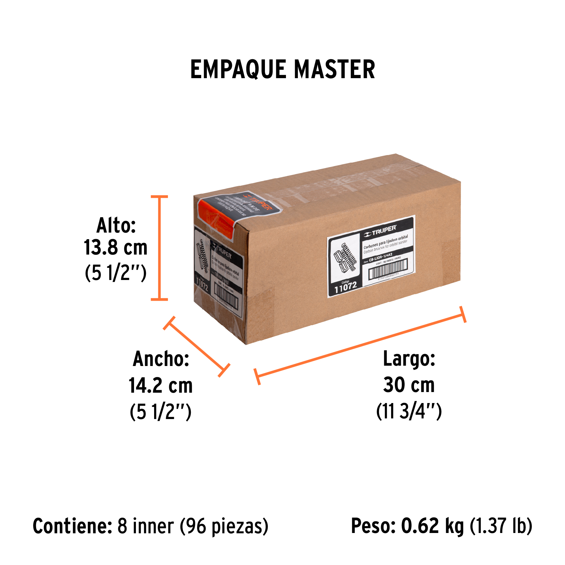Bolsa con 2 carbones de repuesto para LIOR-1/4A2, TRUPER TRUPER