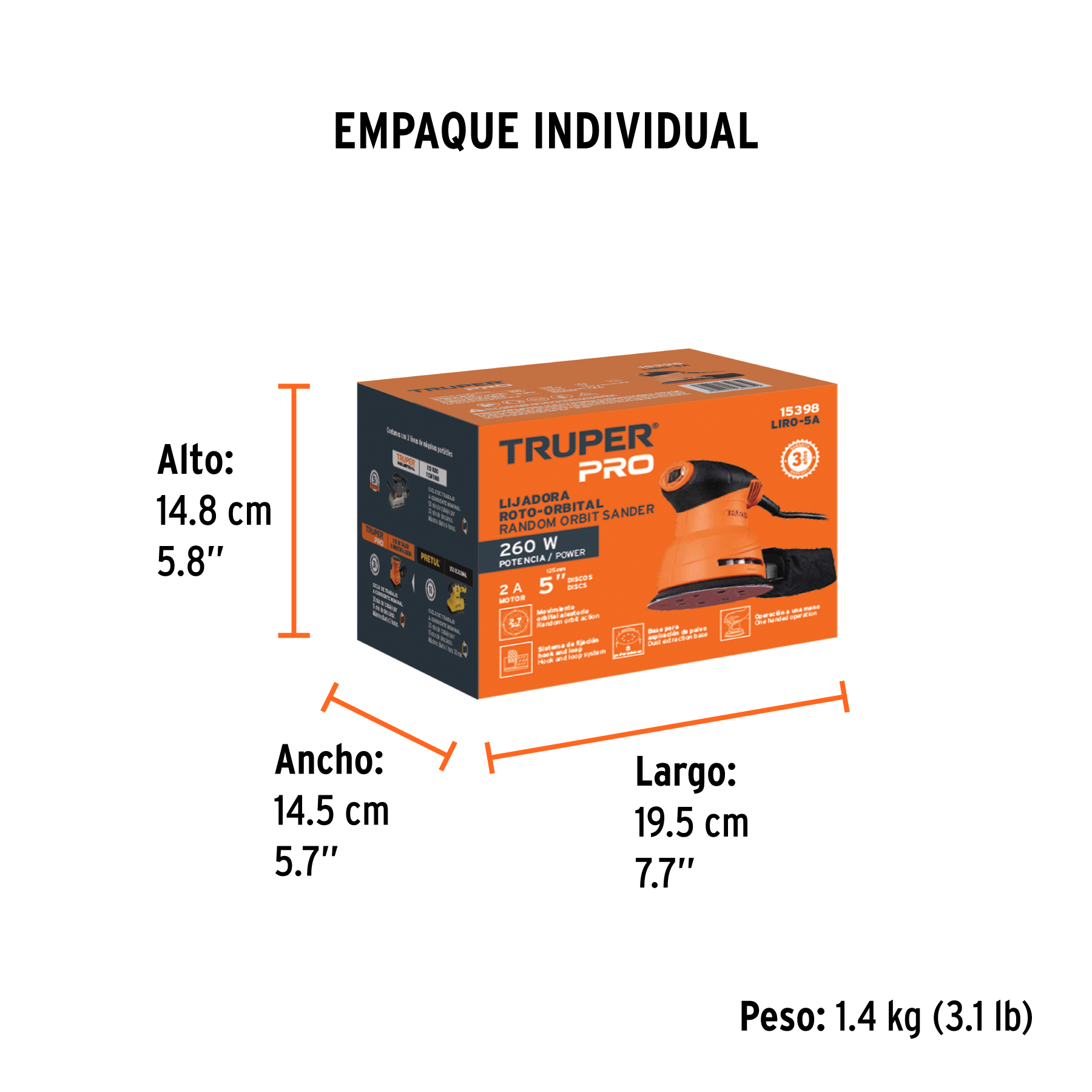 Ficha técnica 934333/R20-LIRO-5A Truper® - Es mucha herramienta TRUPER