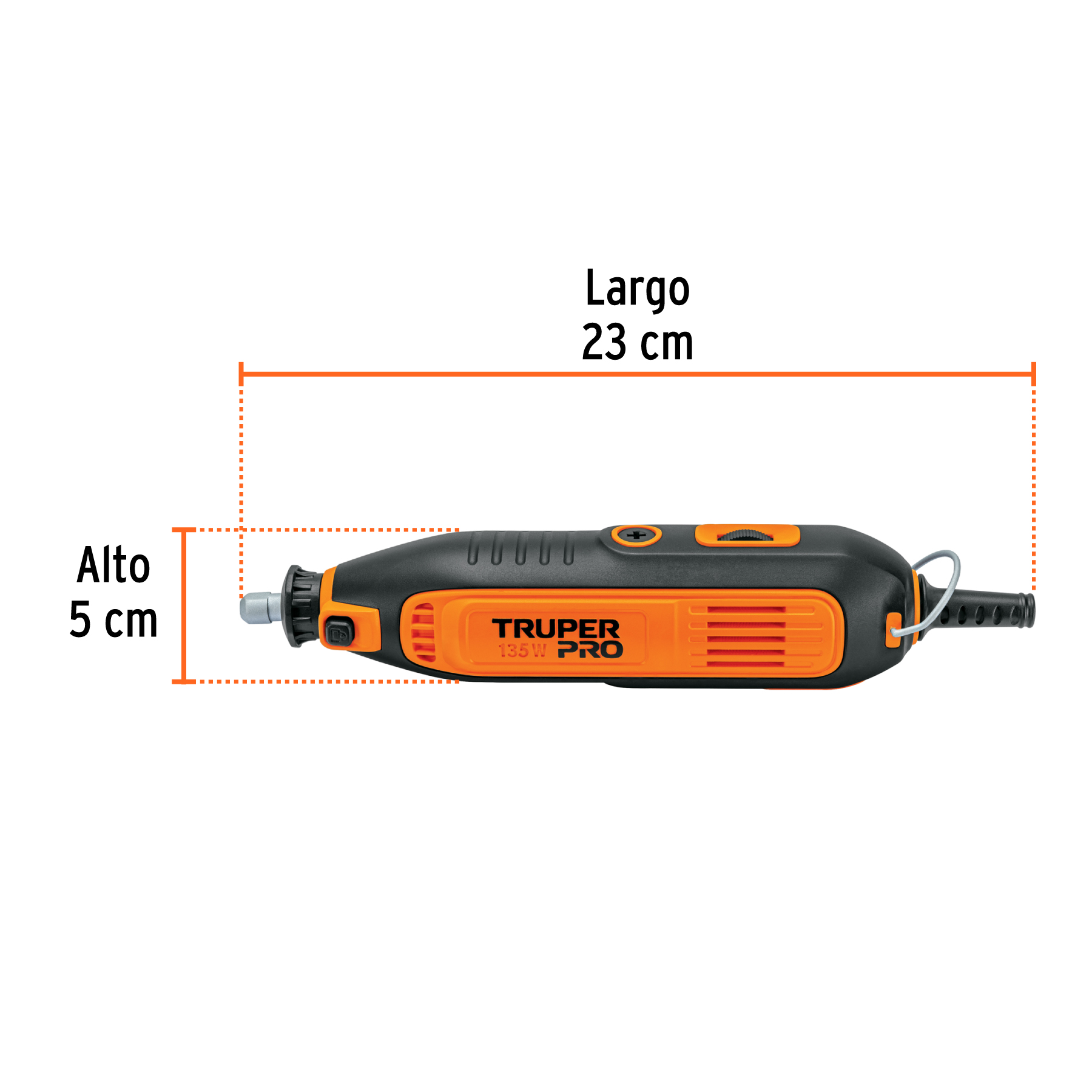 Herramienta rotativa 135W con 211 accesorios, TRUPER PRO TRUPER