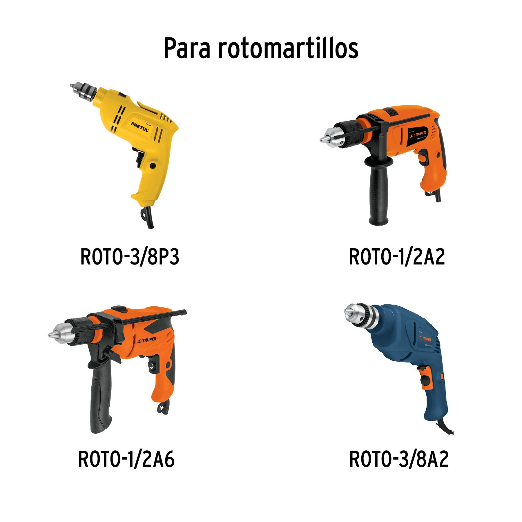 Bolsa con 2 carbones p/rotomartillos y taladro Grupo3,TRUPER TRUPER
