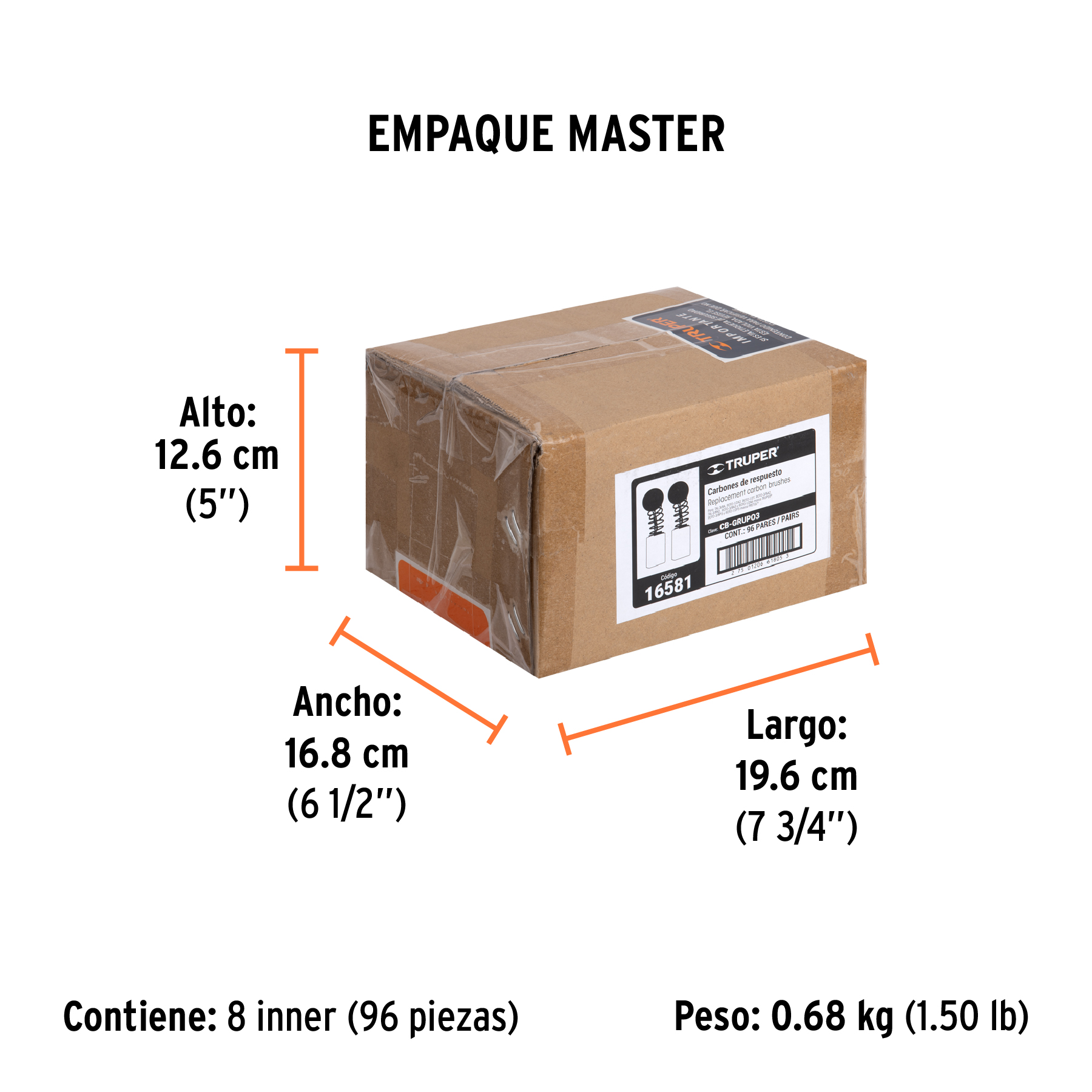 Bolsa con 2 carbones p/rotomartillos y taladro Grupo3,TRUPER TRUPER