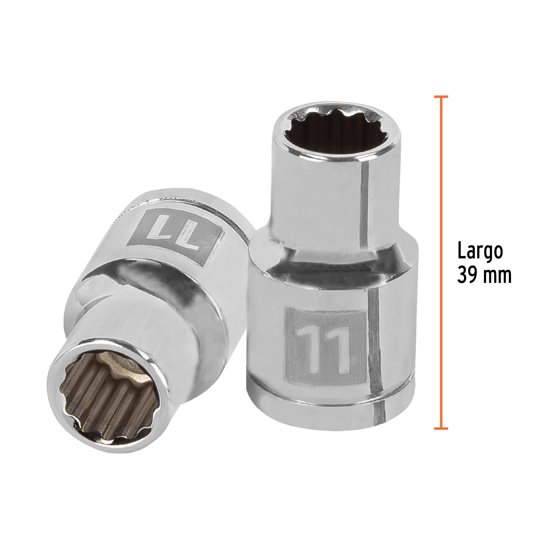 Dado de 11 mm, 12 puntas, cuadro 1/2", TRUPER TRUPER