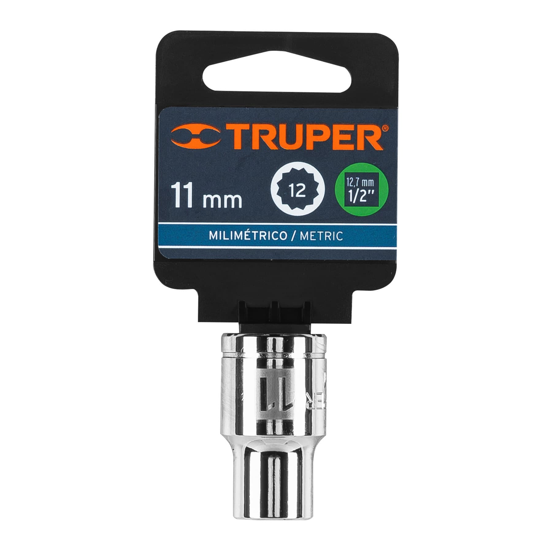 Dado de 11 mm, 12 puntas, cuadro 1/2", TRUPER TRUPER