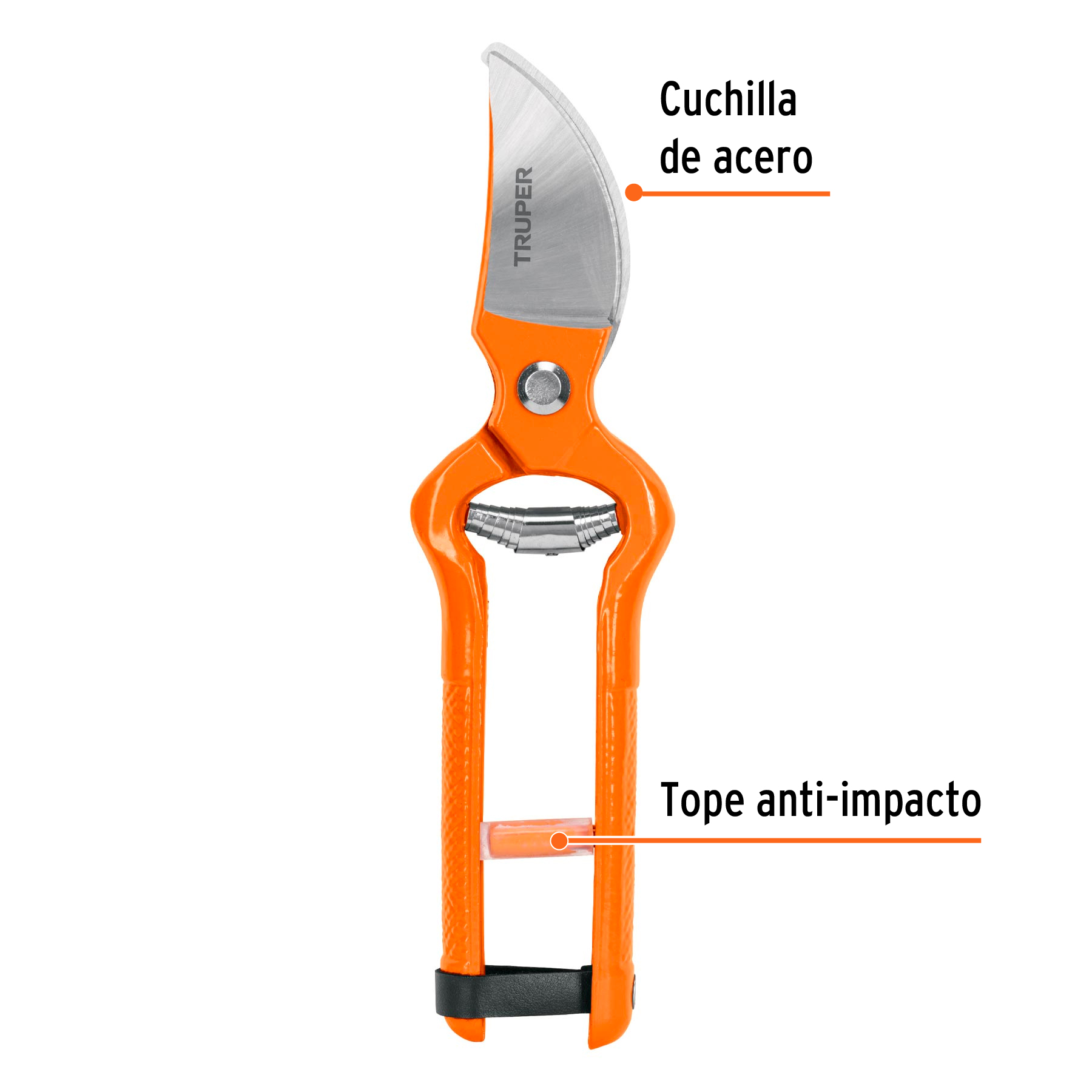 Tijera para poda 10" forjada cuchilla de paso, TRUPER TRUPER