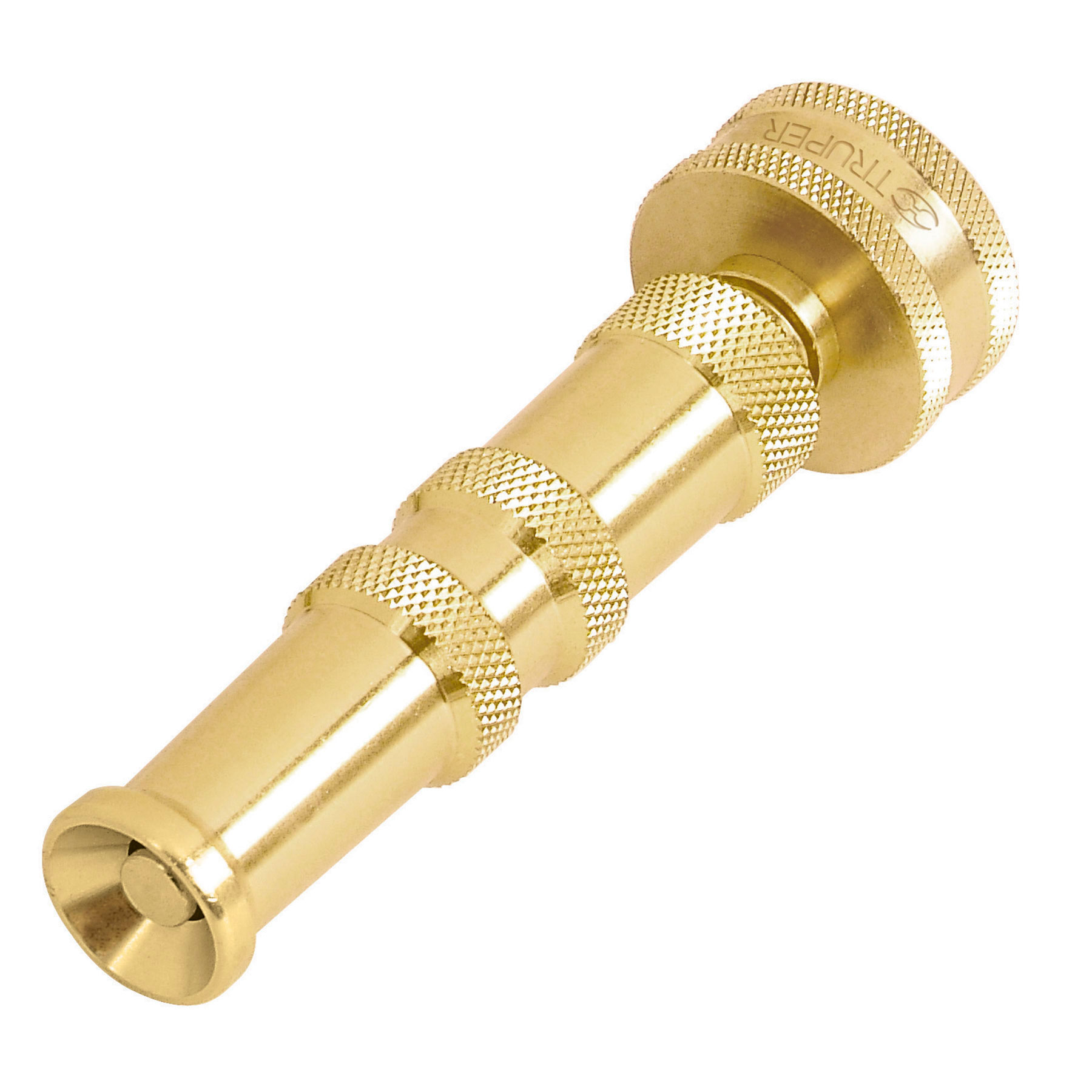 Chiflón 4" de latón maquinado para manguera, TRUPER TRUPER
