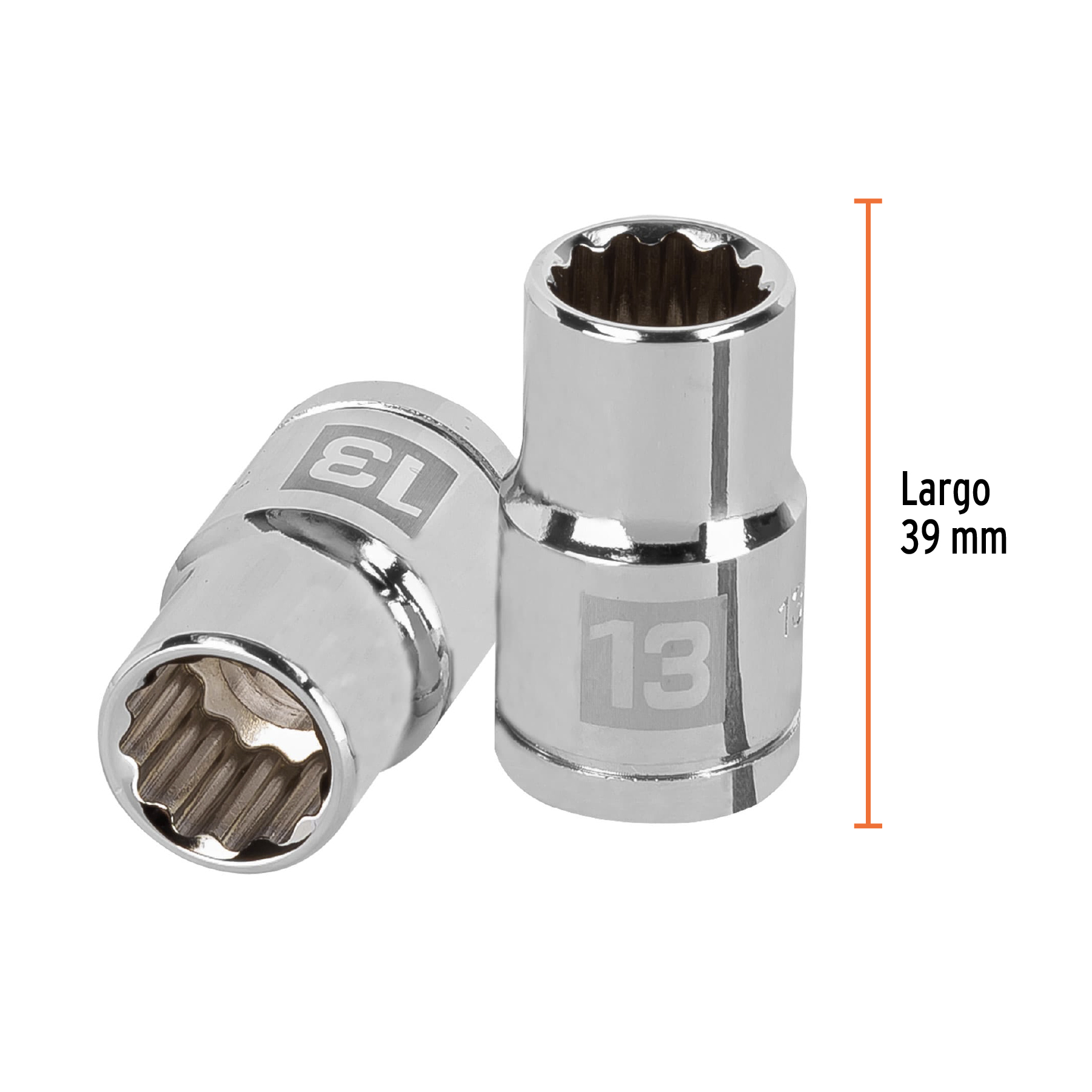 Dado de 13 mm, 12 puntas, cuadro 1/2", TRUPER TRUPER