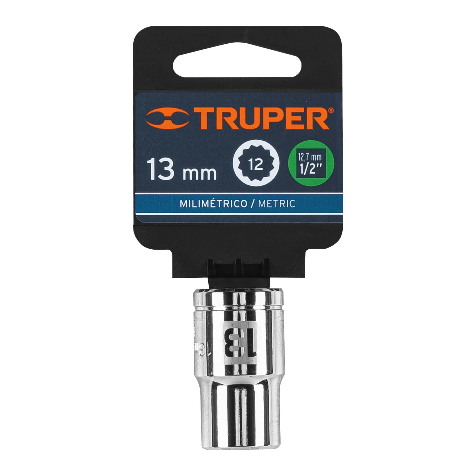 Dado de 13 mm, 12 puntas, cuadro 1/2", TRUPER TRUPER