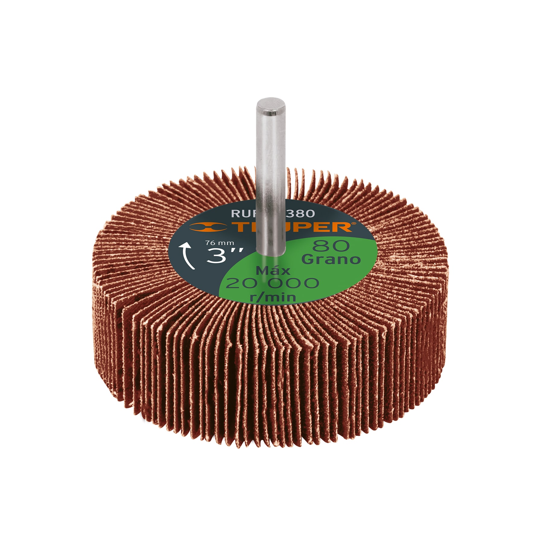 Rueda flap de 3", grano 80, TRUPER TRUPER