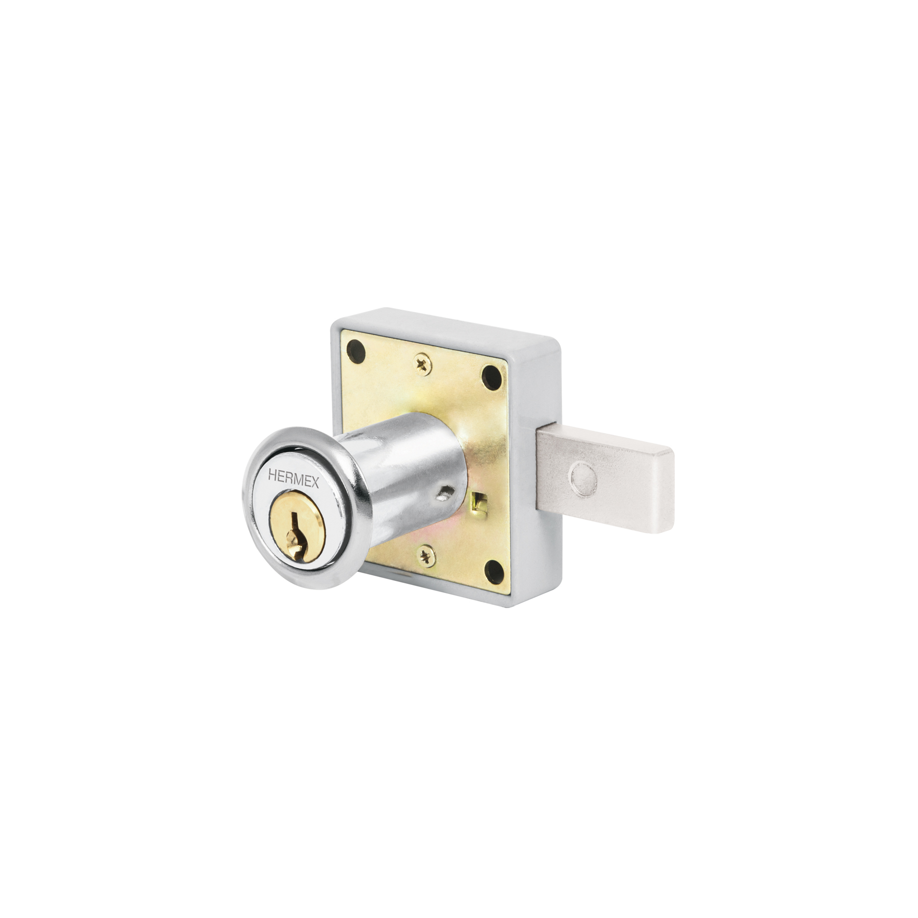 Cerradura para mueble, modelo 25, cromo, HERMEX TRUPER