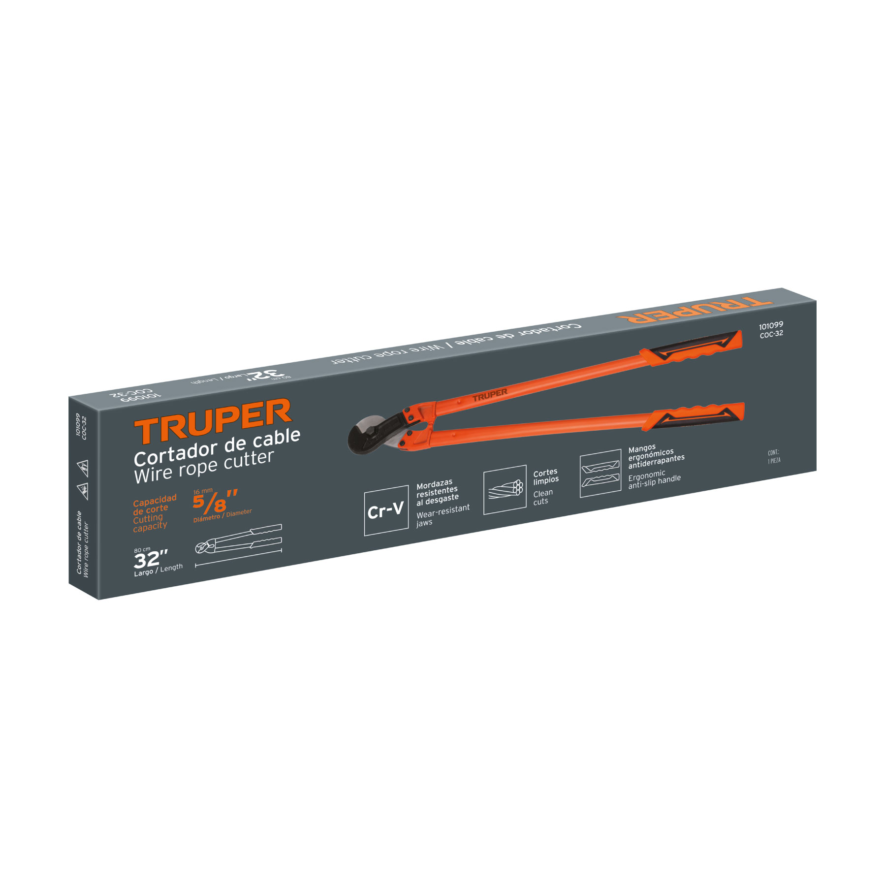 Cortador de 32" de cable y alambre, TRUPER TRUPER