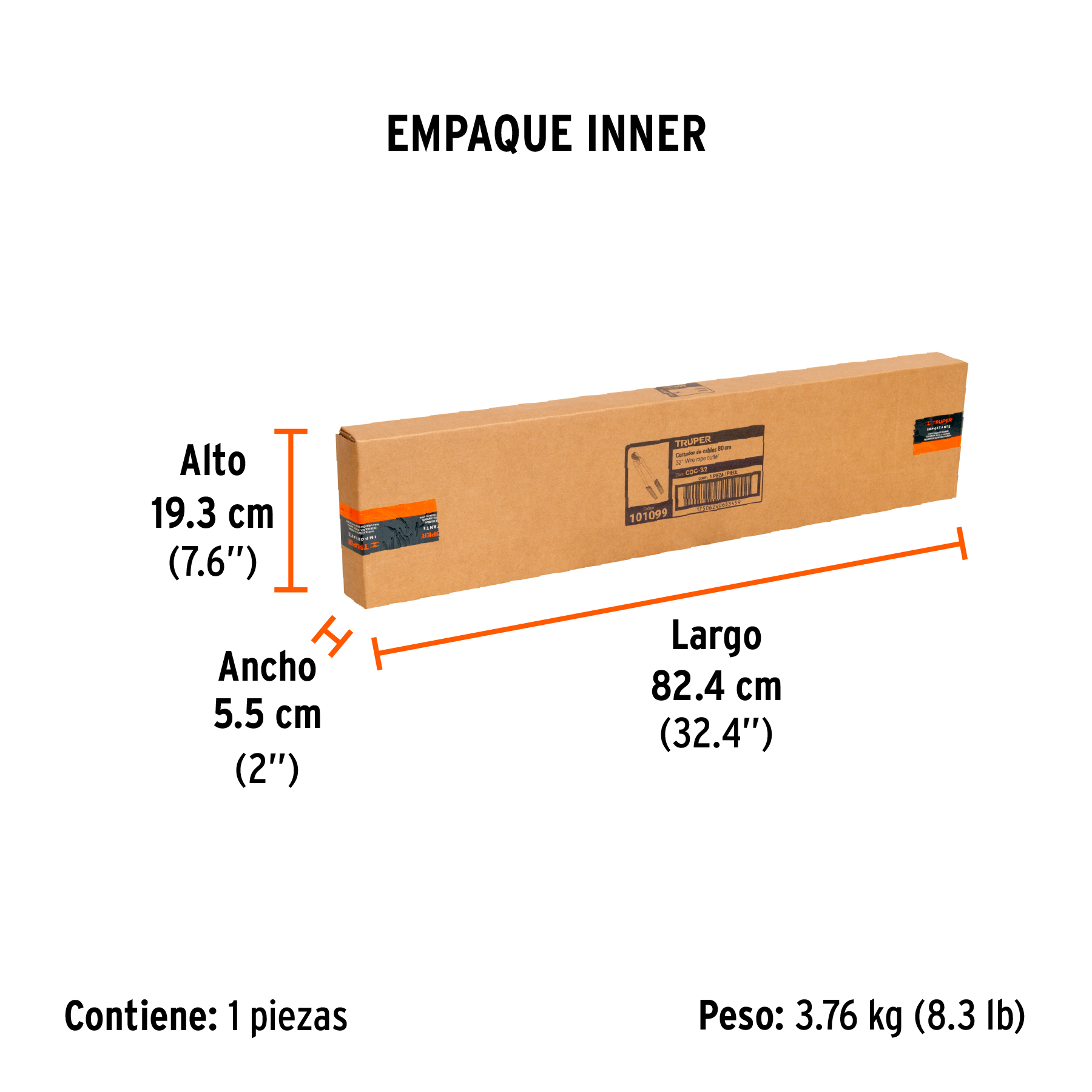 Cortador de 32" de cable y alambre, TRUPER TRUPER