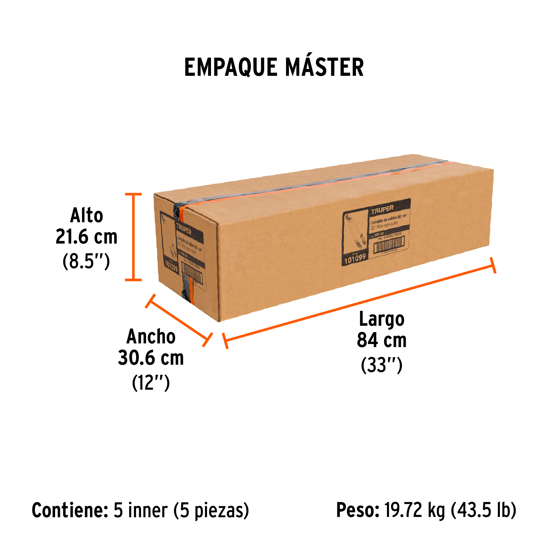 Cortador de 32" de cable y alambre, TRUPER TRUPER