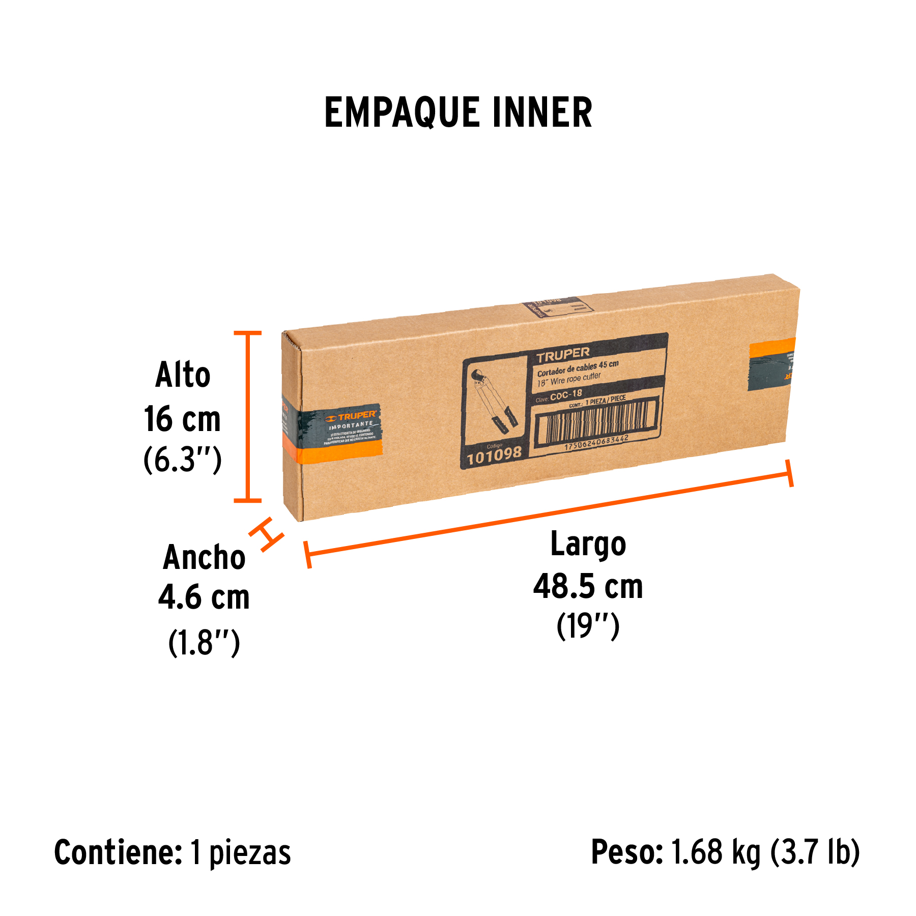 Cortador de 18" de cable y alambre, TRUPER TRUPER